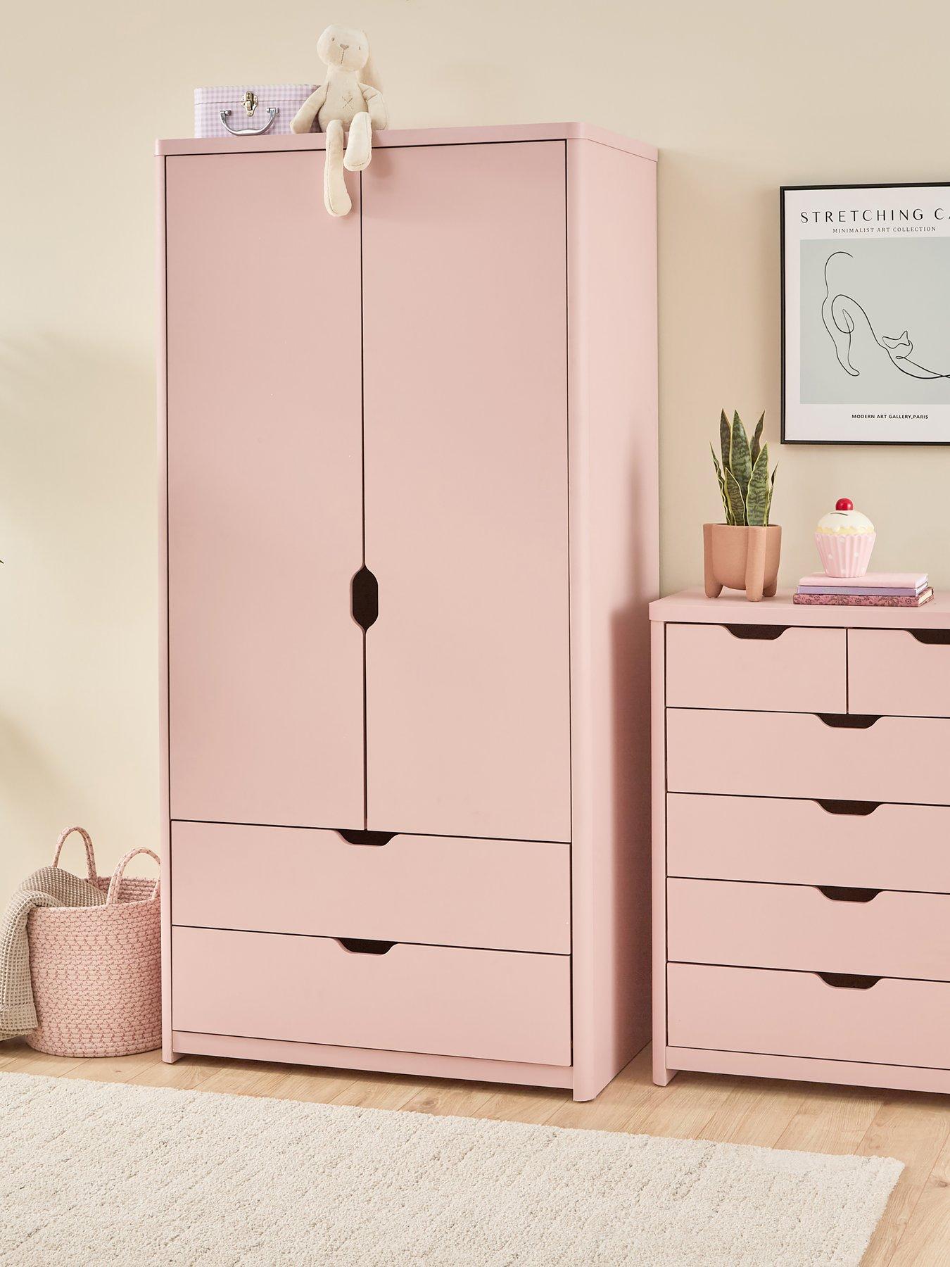 the-very-collection-aspen-2-door-2-drawer-wardrobe-pink