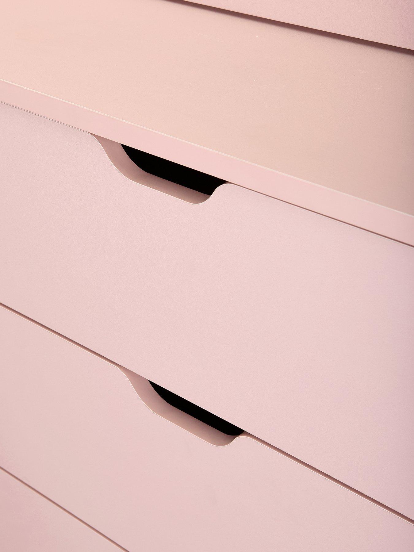 Image 6 of 7 of Very Home Aspen Mid Sleeper Bed Frame with Desk, Drawers and Shelves plus Mattress Options (Buy and SAVE!) - Pink