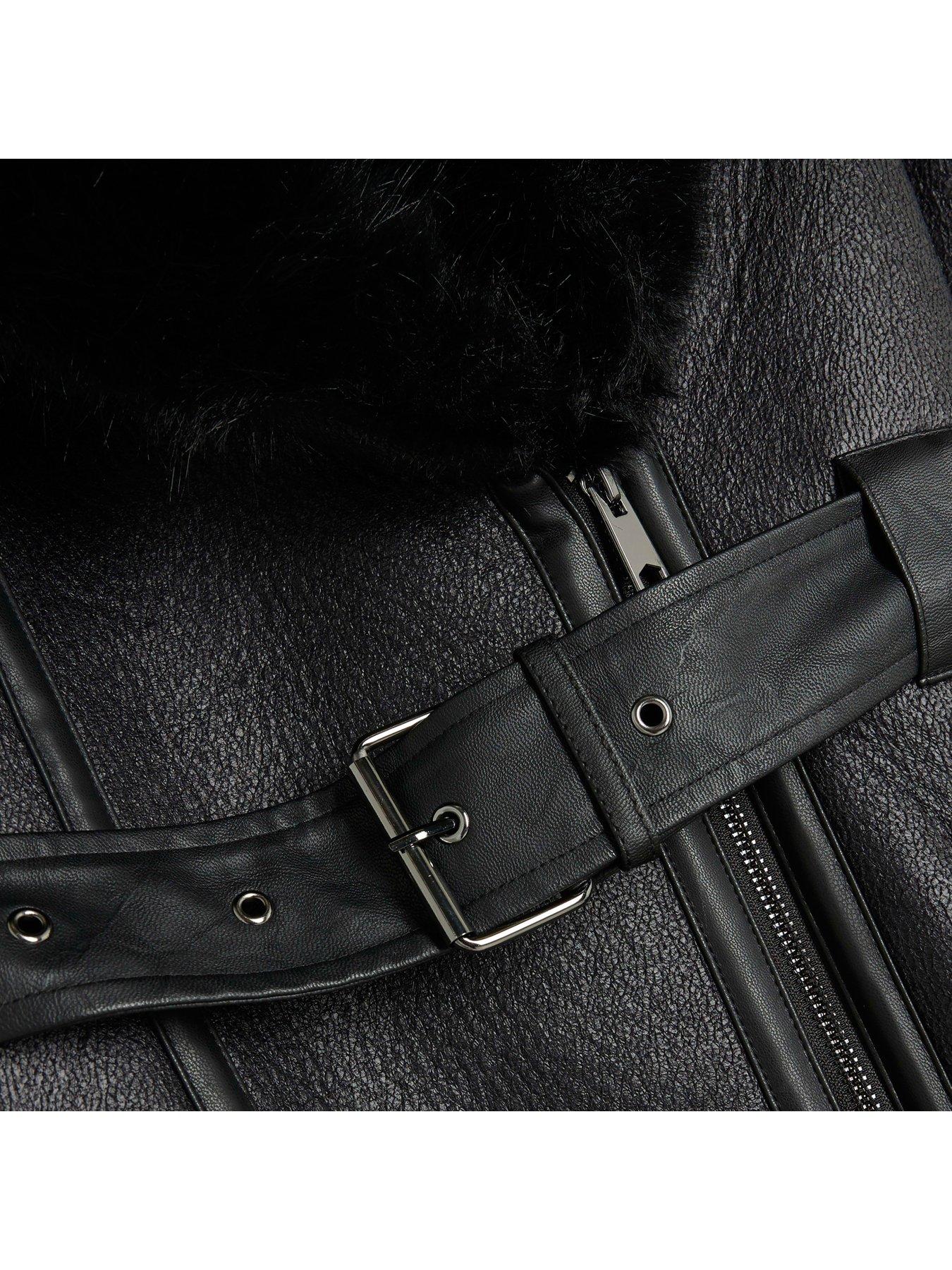 river-island-longline-buckle-biker-blackdetail