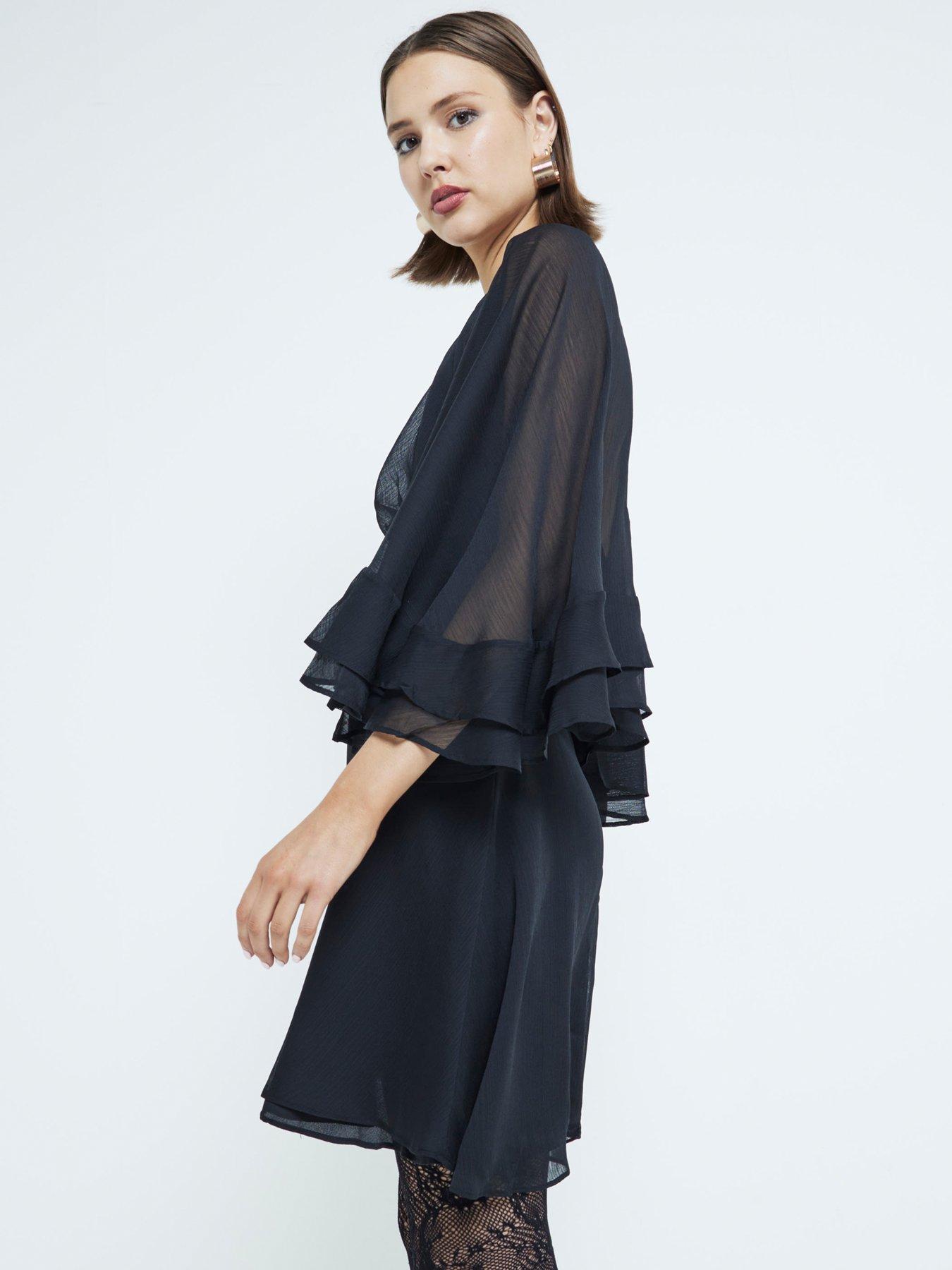 river-island-chiffon-cape-mini-dress-blackback