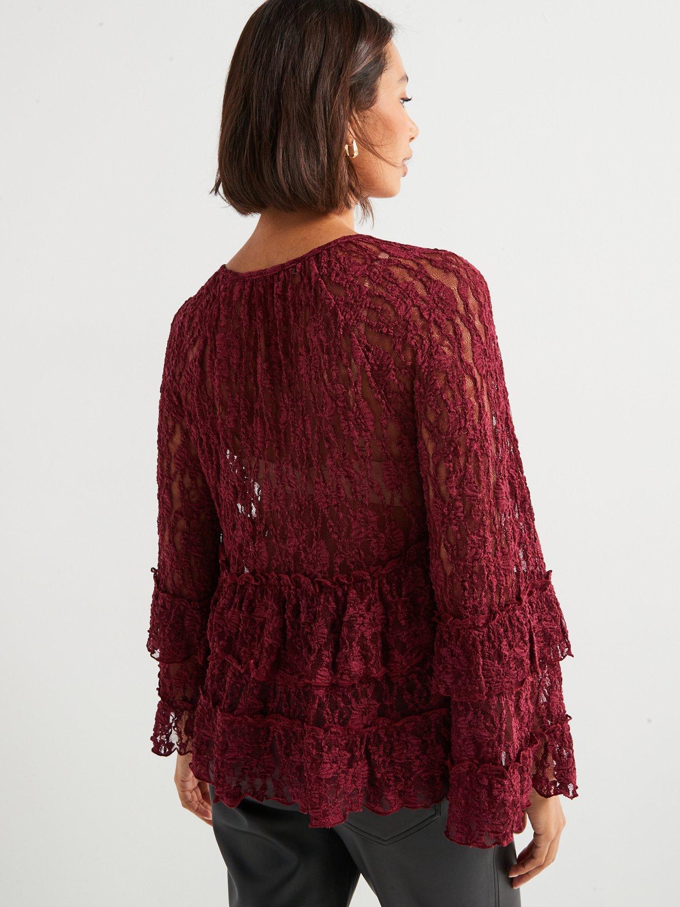 v-by-very-tiered-frill-lace-topstillFront