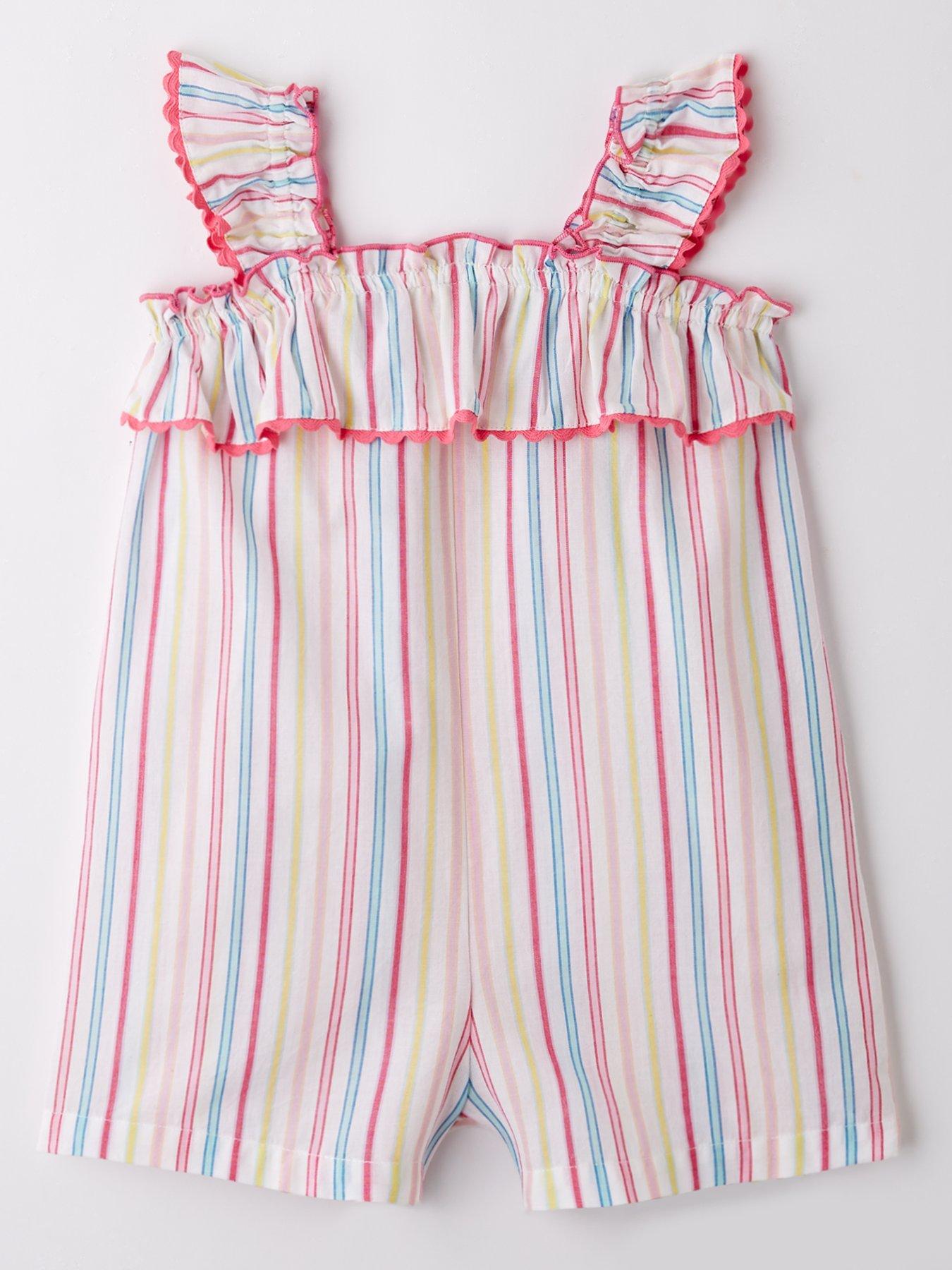 Image of Mini V by Very Girls Stripe Playsuit - Multi