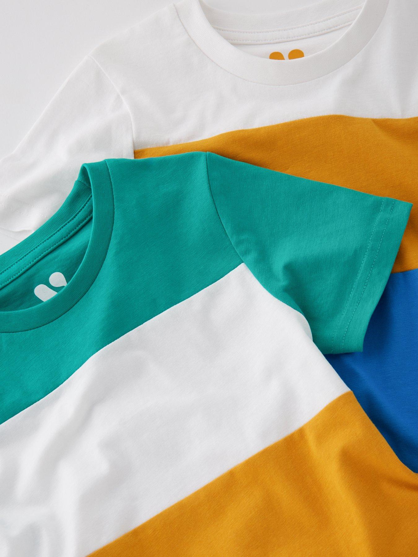 Image 5 of 5 of Mini V by Very Boys Cut And Sew 2 Pack T-Shirts - Multi