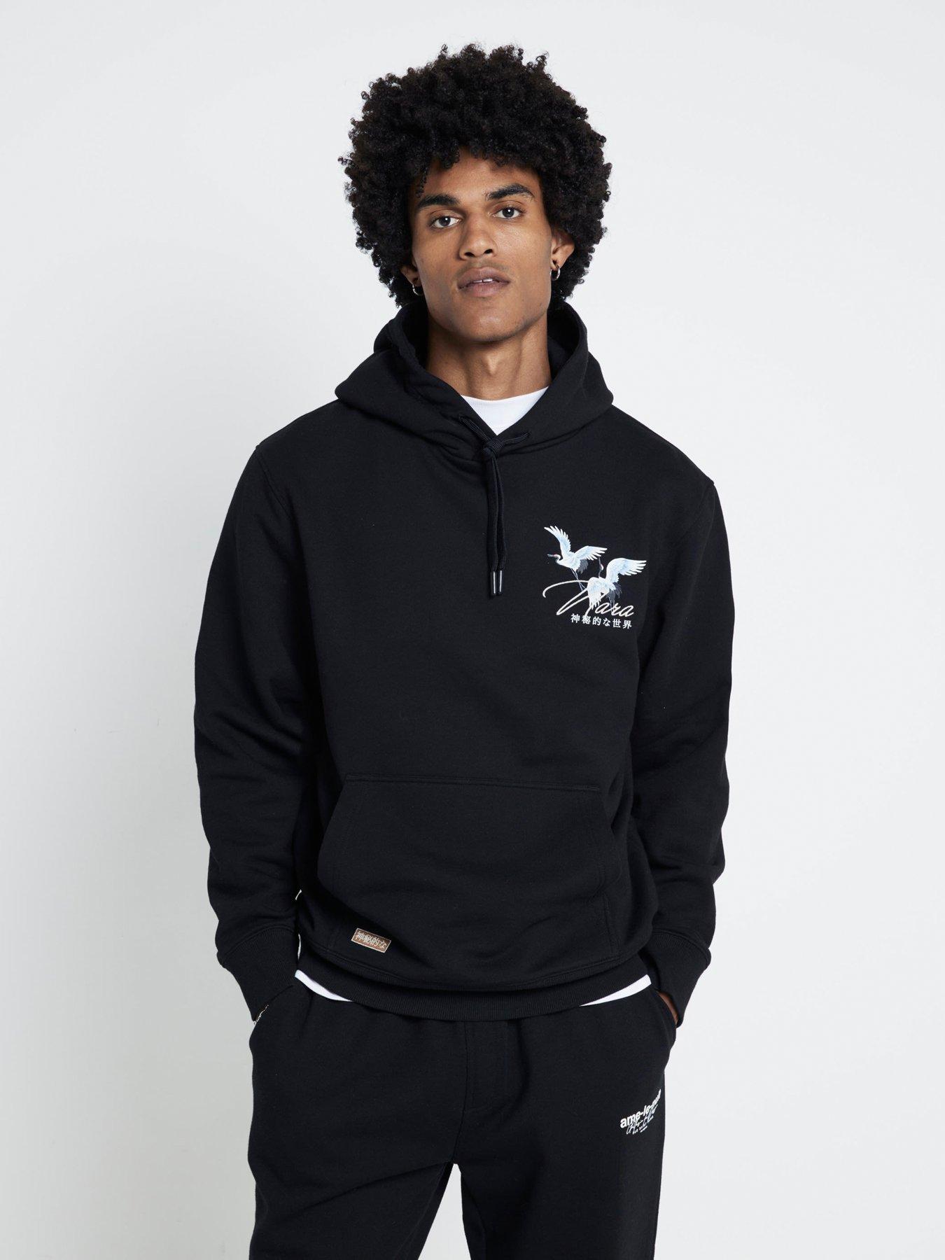 river-island-regular-fit-nara-crane-hoodie-black