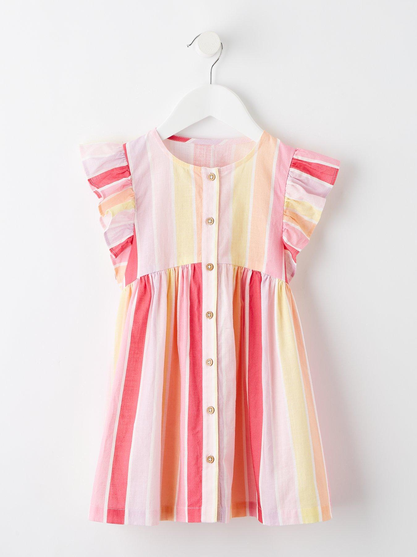 mini-v-by-very-girls-cotton-rainbow-stripe-button-through-dress