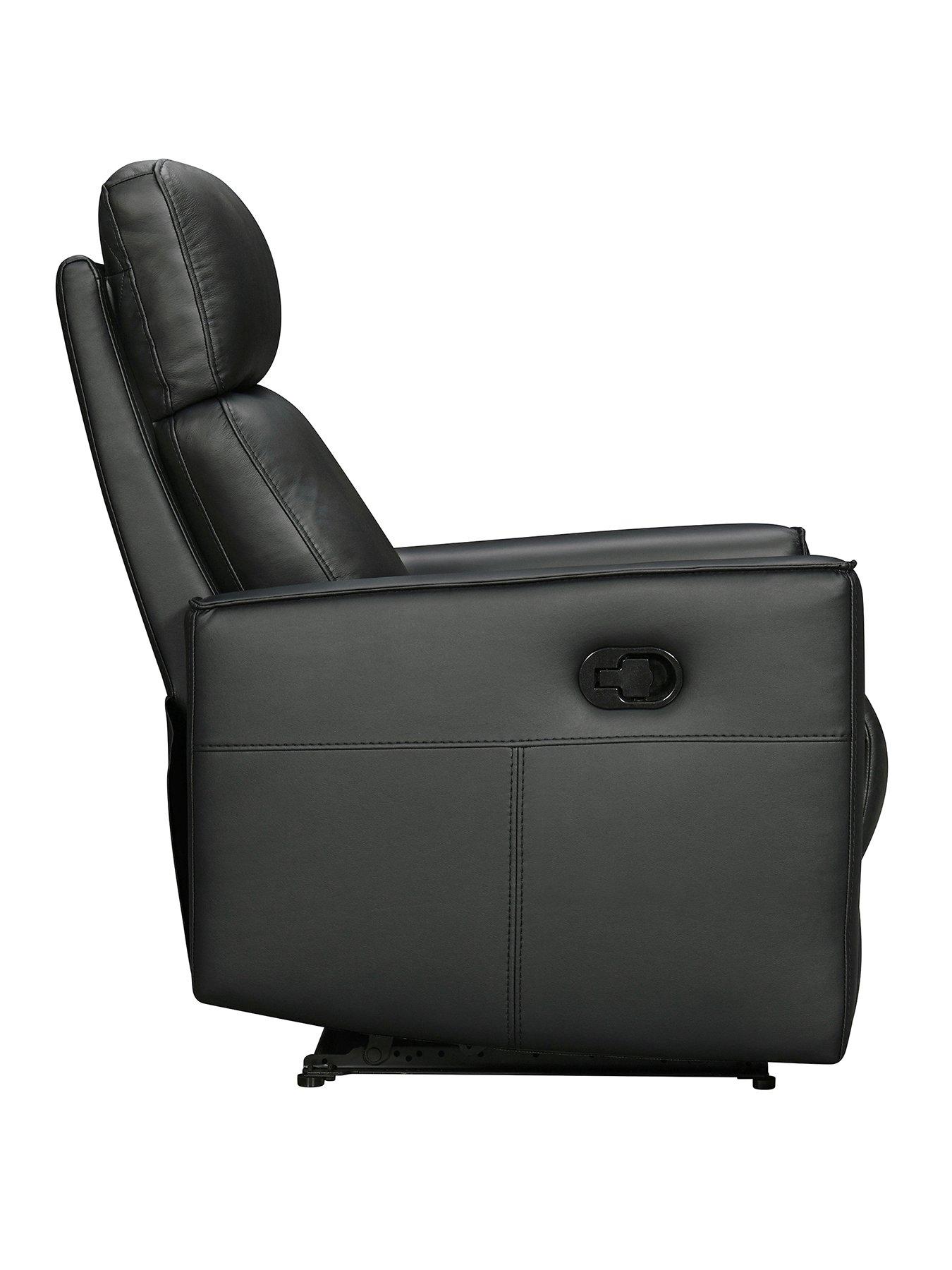 Image 3 of 6 of The Very Collection Luna Leather Manual Reclining Chair