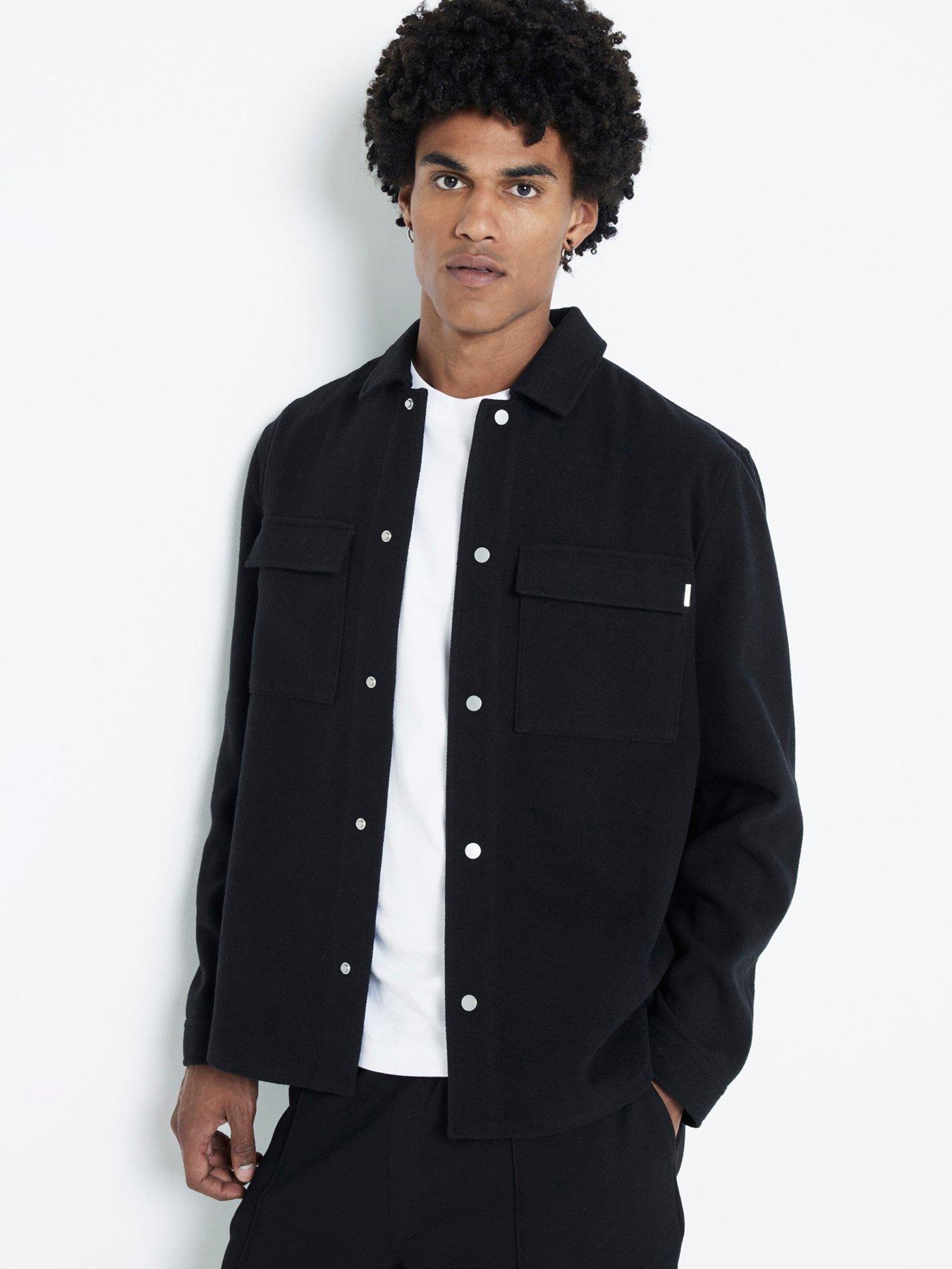 river-island-plain-curved-hem-overshirt-black