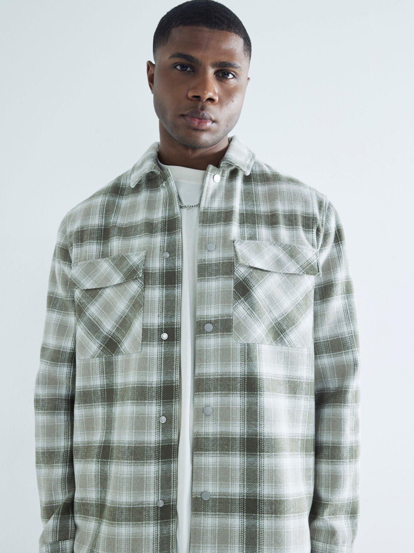 river-island-check-curved-hem-overshirt-green