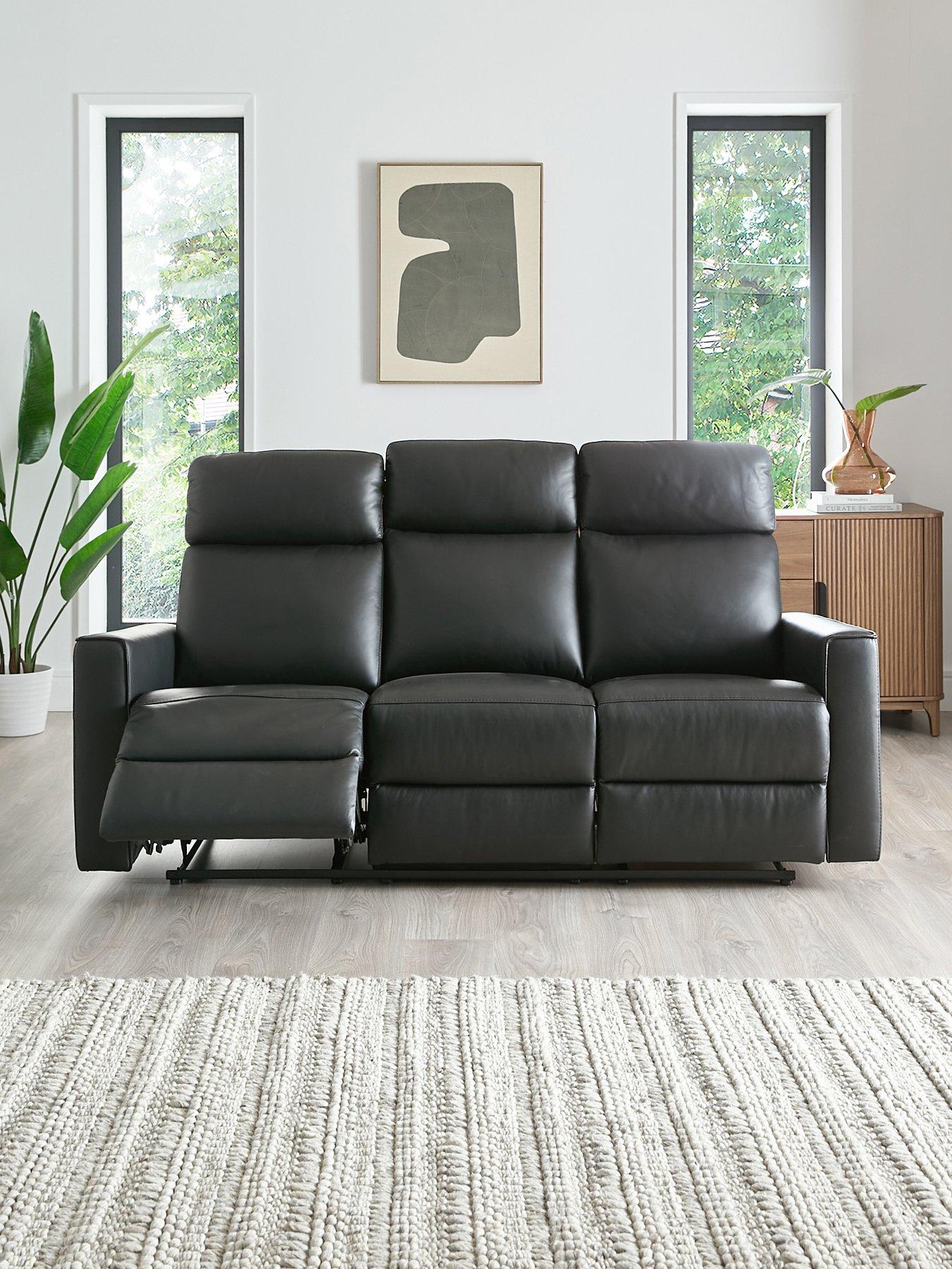 very-home-luna-leather-3-seater-manual-reclining-sofa