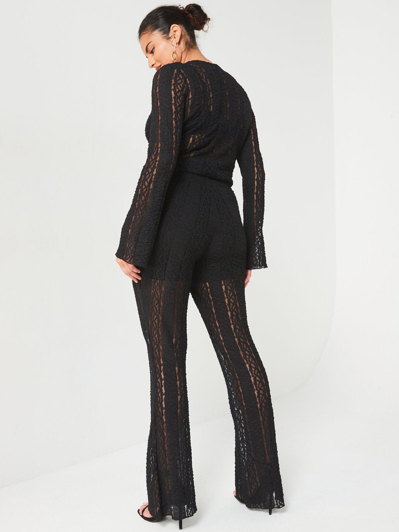 v-by-very-curve-lace-stretch-kickflare-trouser-blackstillFront