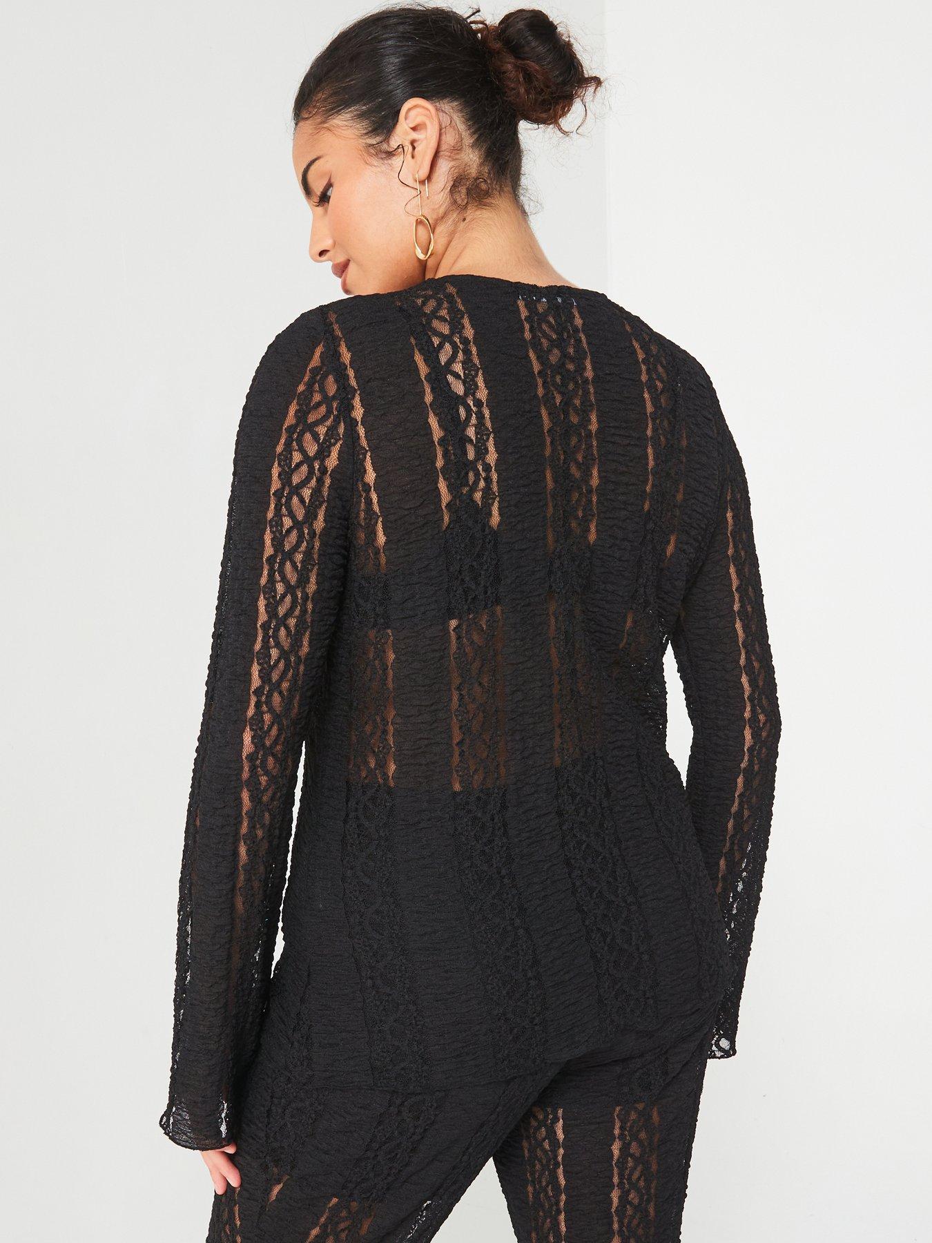 v-by-very-curve-lace-stretch-button-through-cardigan-top-blackstillFront