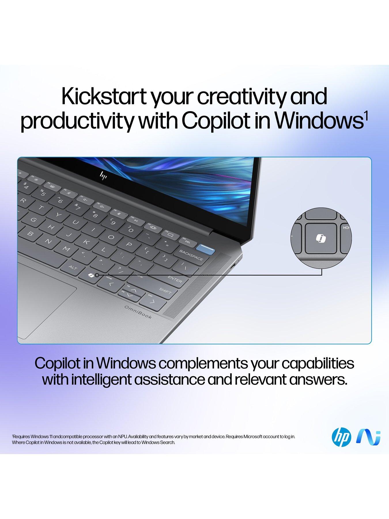 Image 6 of 8 of HP OmniBook Ultra - 14-fd0001na - 14in 2.2K Touchscreen - AMD Ryzen AI 9 - 16GB RAM - 1TB SSD - Silver