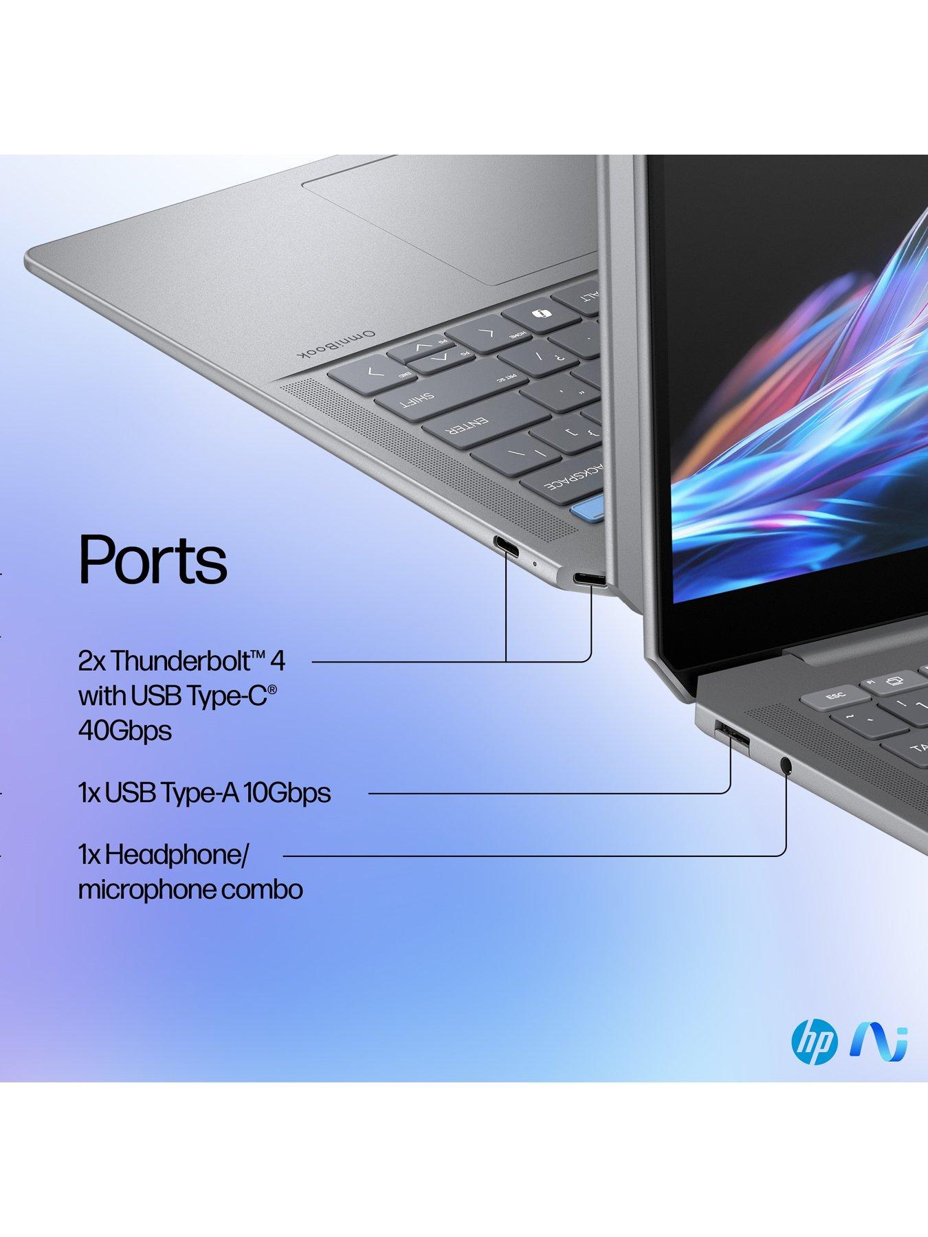 Image 7 of 8 of HP OmniBook Ultra - 14-fd0001na - 14in 2.2K Touchscreen - AMD Ryzen AI 9 - 16GB RAM - 1TB SSD - Silver
