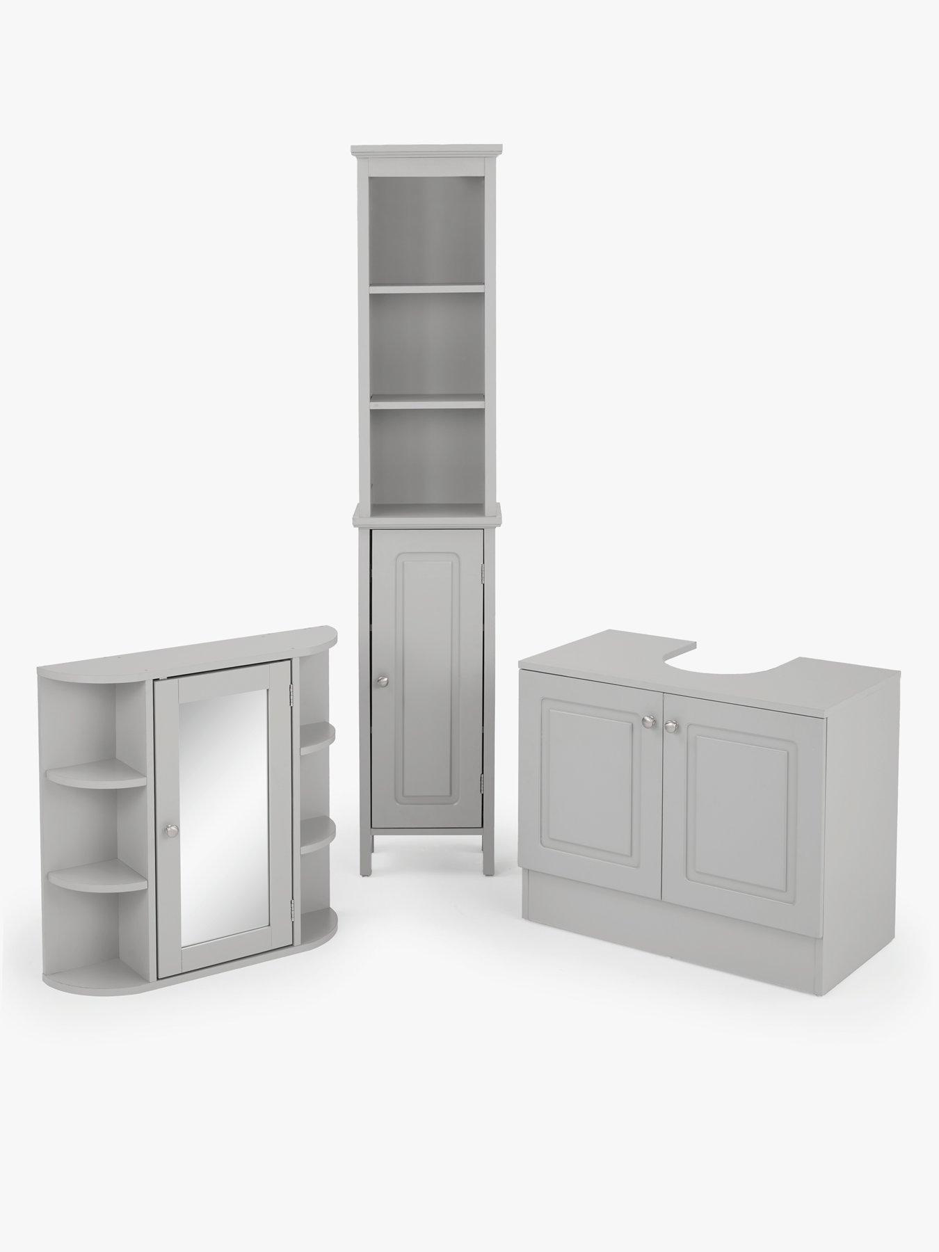 Image 7 of 7 of The Very Collection Avalon Mirrored Bathroom Wall&nbsp;Cabinet - Grey - FSC&reg; Certified