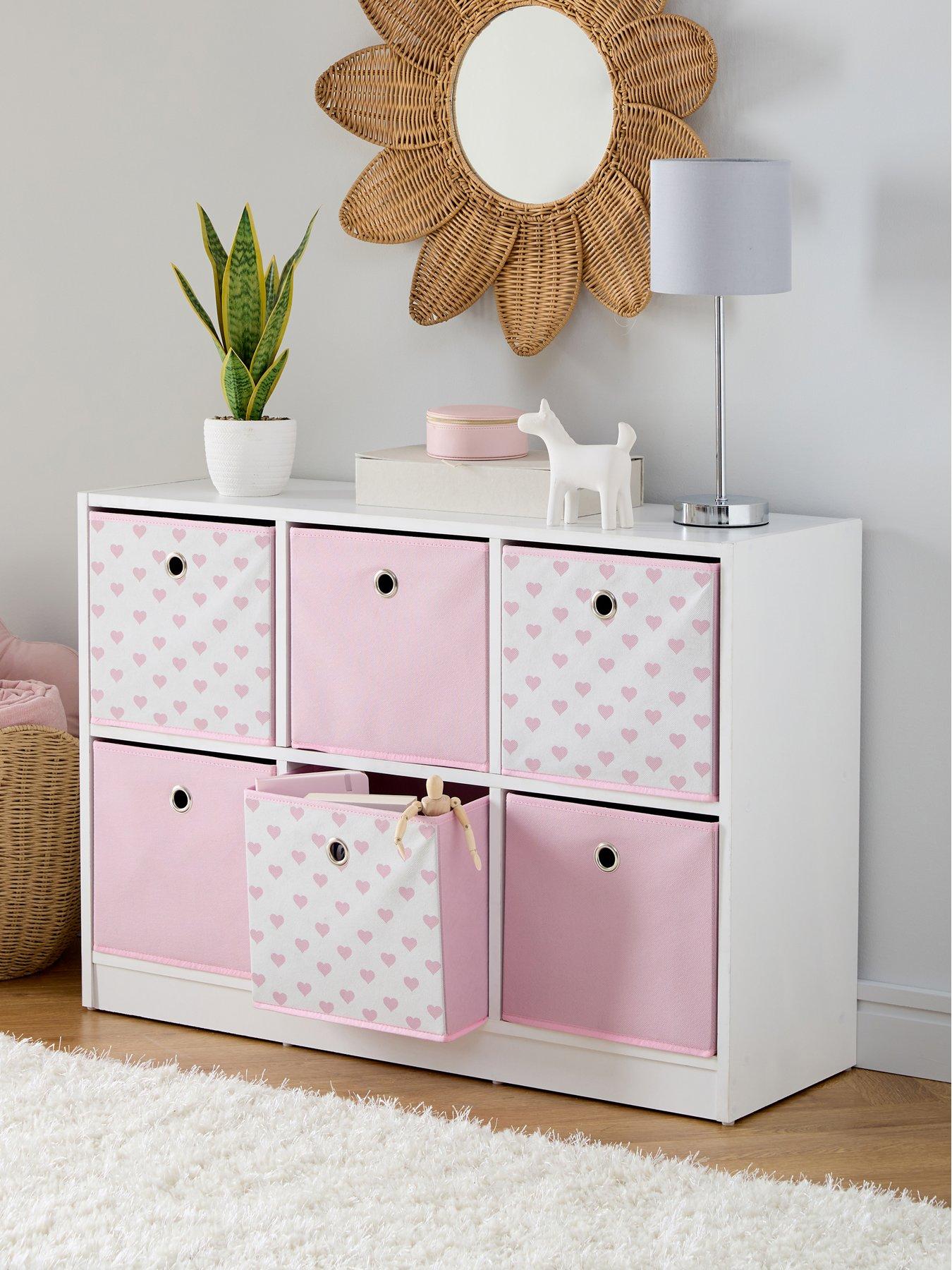 very-home-6-cube-storage-unit-with-boxes-pinkhearts-fscreg-certified