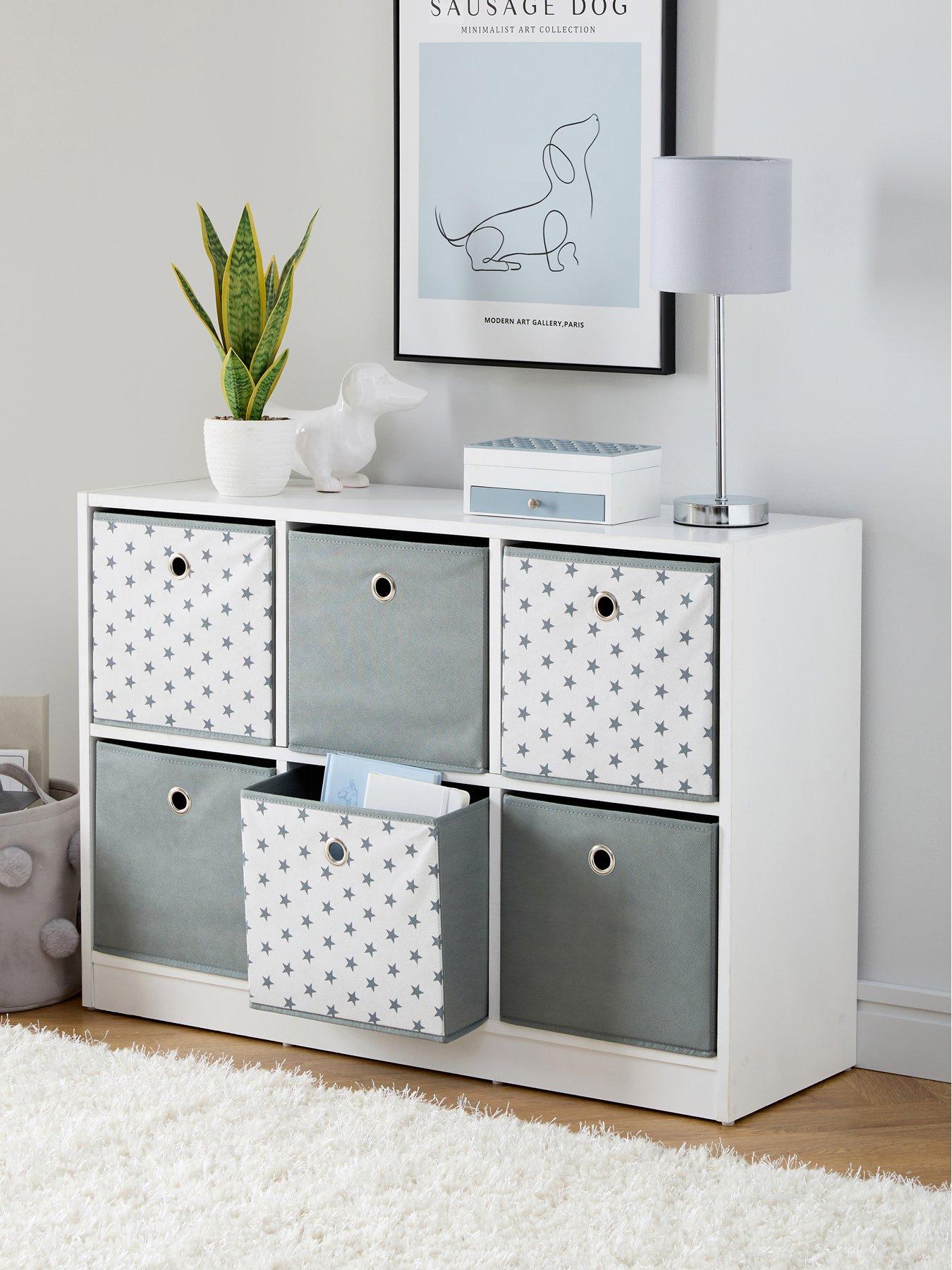 very-home-cube-6-storage-boxes-with-grey-stars