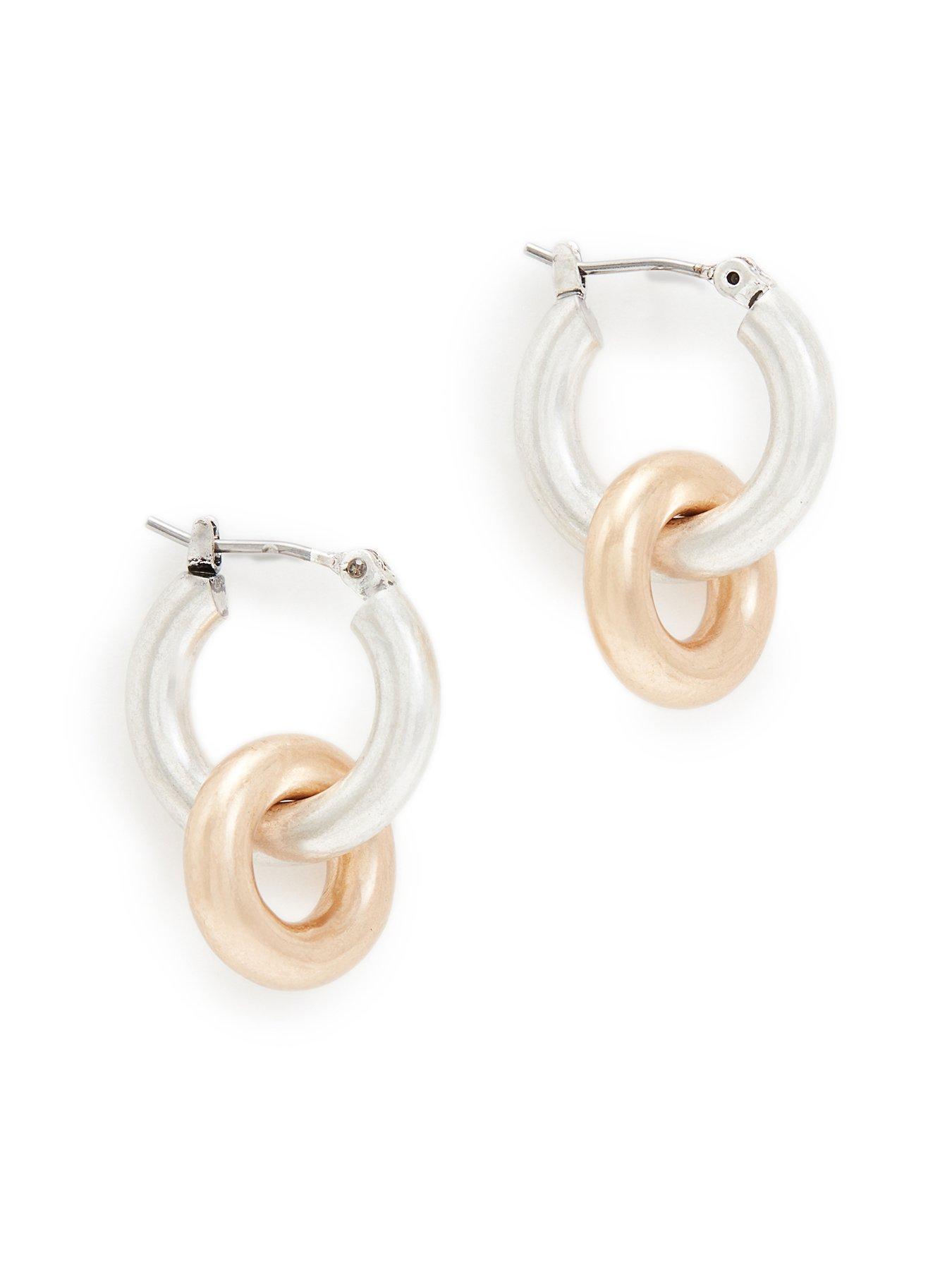AllSaints Double Earring Huggie - Gold