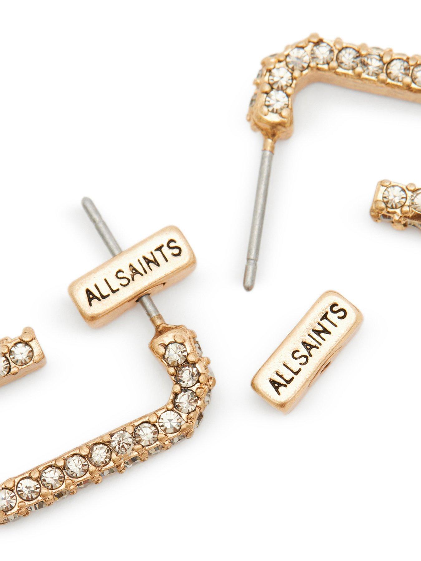 allsaints-rectangle-crystal-huggie-earringoutfit