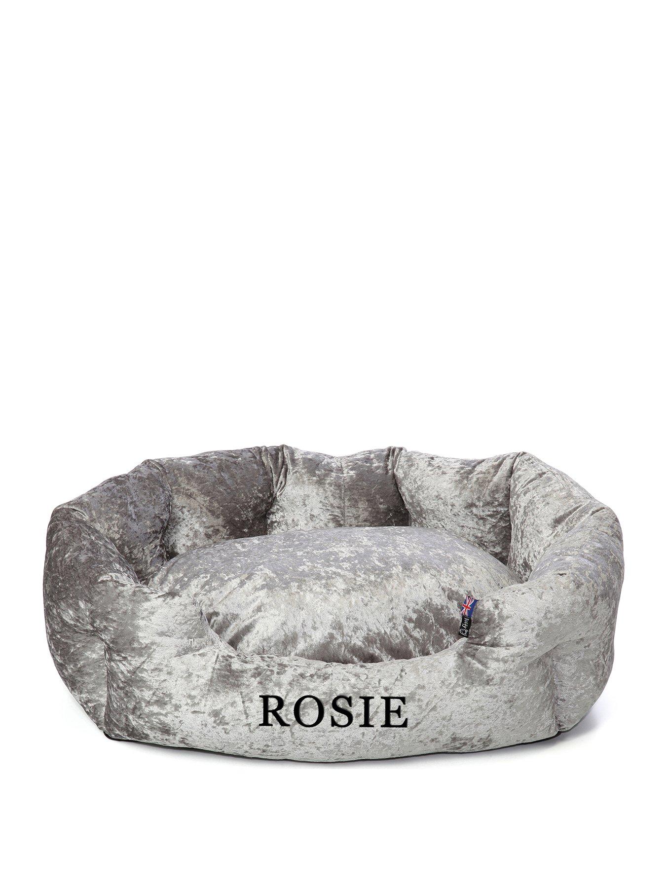 bunty-bellagio-personalised-pet-bed-silverstillFront