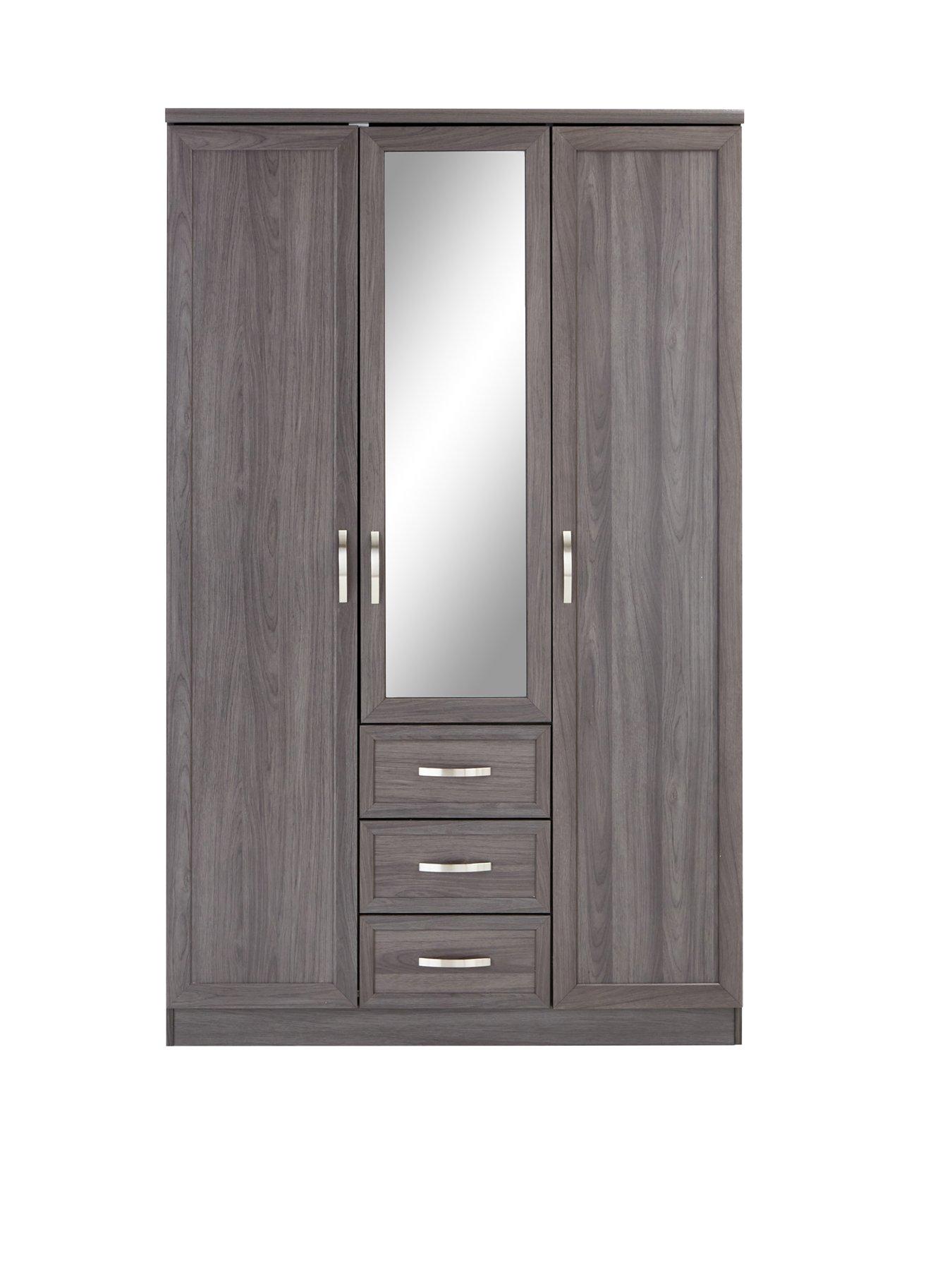 very-home-camberley-3-piece-package-3-door-3-drawer-mirrored-wardrobe-5-drawer-chest-andnbsp3-drawer-bedside-chestoutfit