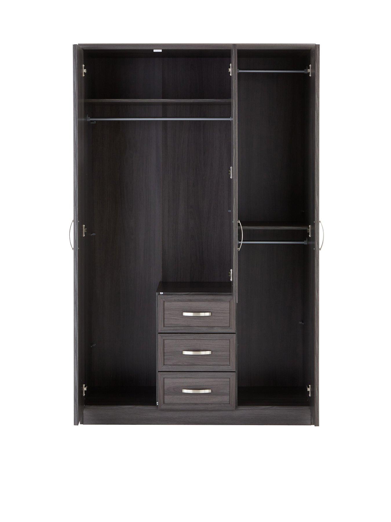 very-home-camberley-3-piece-package-3-door-3-drawer-mirrored-wardrobe-5-drawer-chest-andnbsp3-drawer-bedside-chestdetail