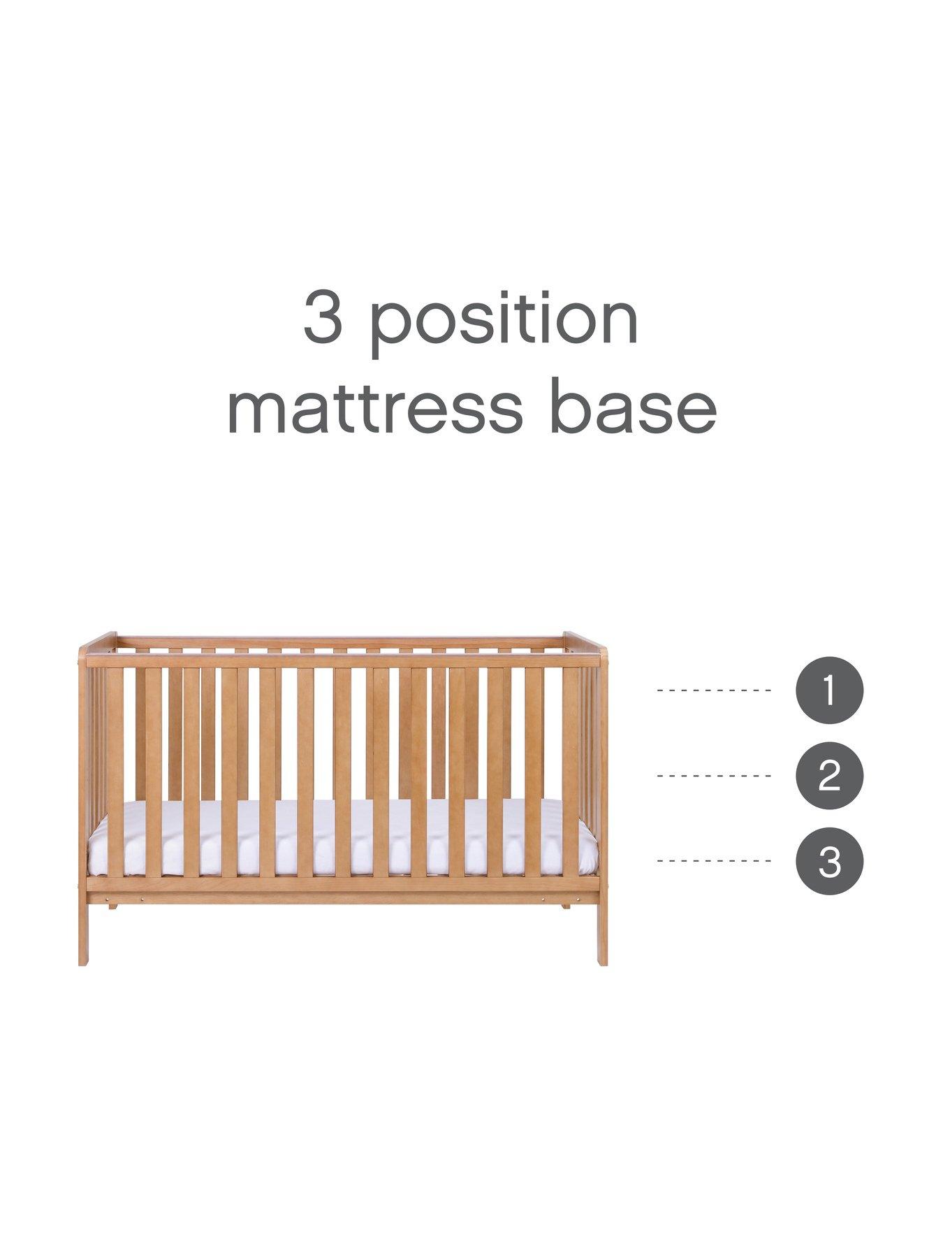 Image 5 of 7 of Tutti Bambini Malmo Cot Bed, Cot Top Changer and Mattress Bundle - Oak