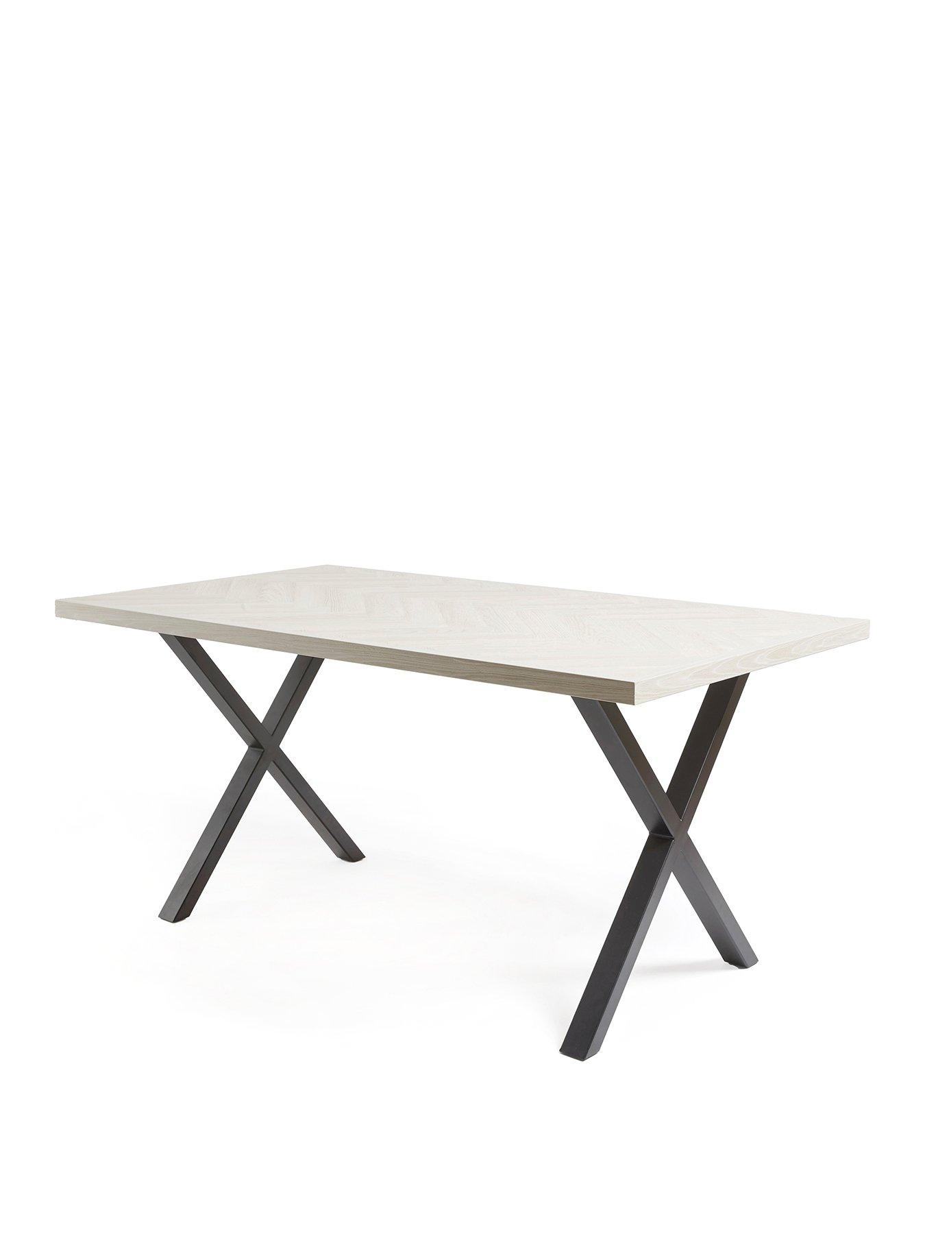 very-home-kaia-chevron-160cm-dining-table-fscreg-certifiedback