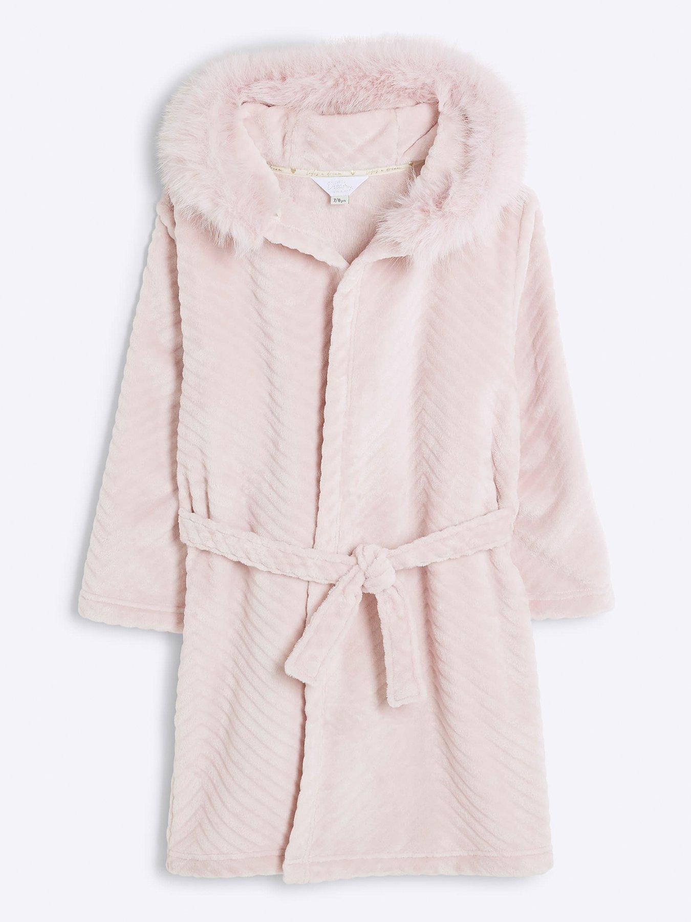 river-island-girls-borg-pom-hooded-robe-beige