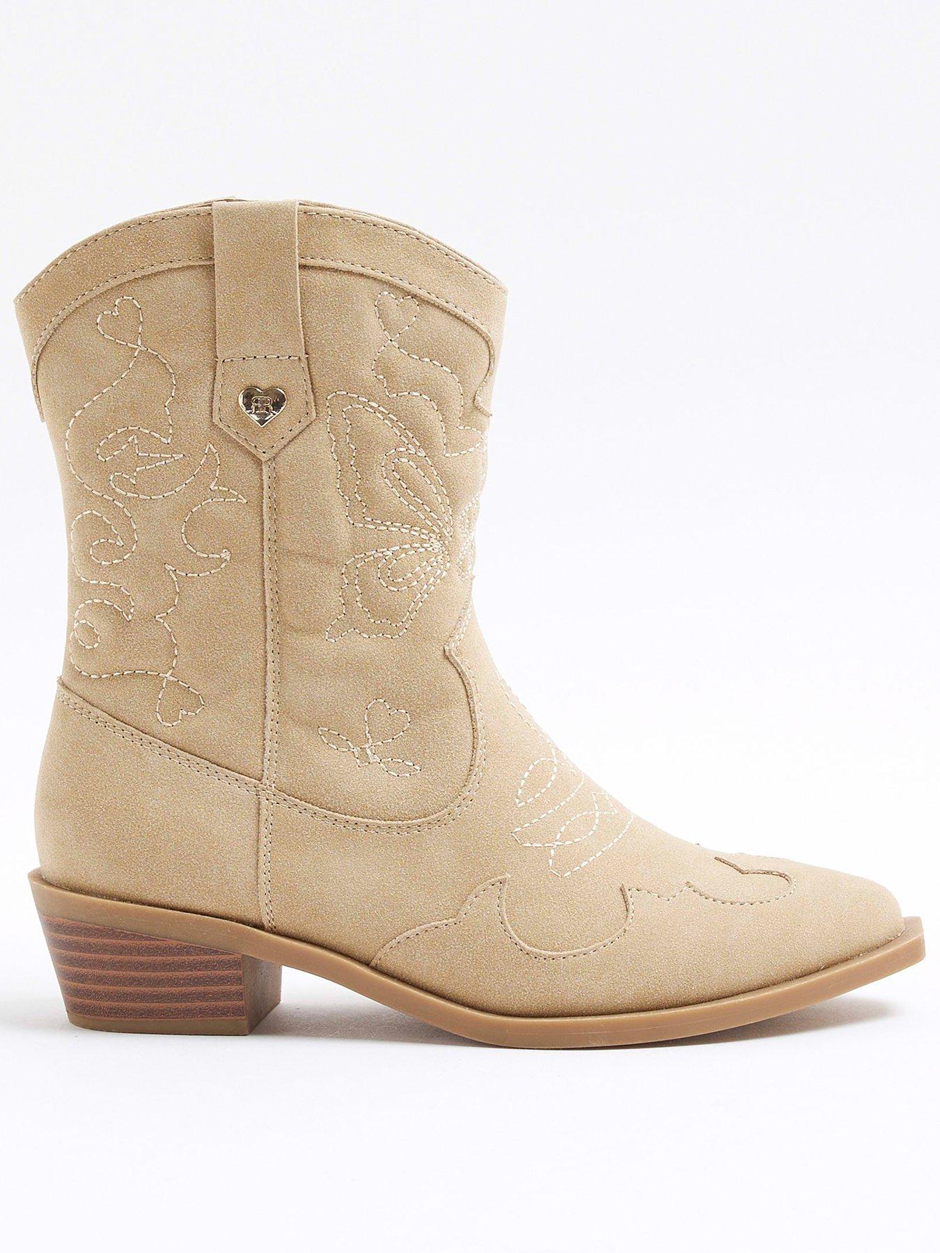 river-island-girls-suedette-western-boots-beige