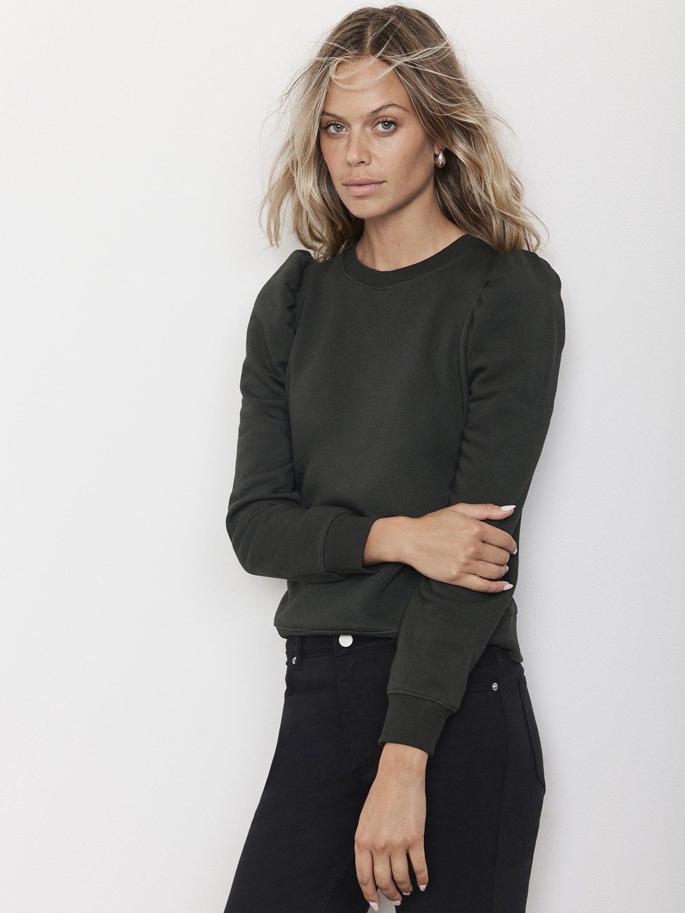 mint-velvet-khaki-puff-sleeve-sweat