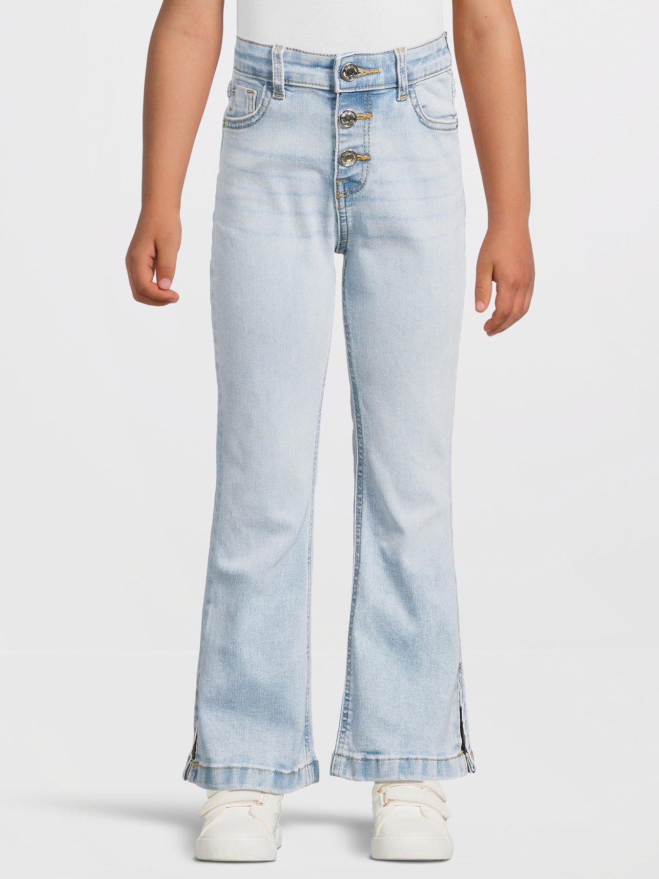 river-island-girls-denim-button-front-flared-jeans-light-bluefront