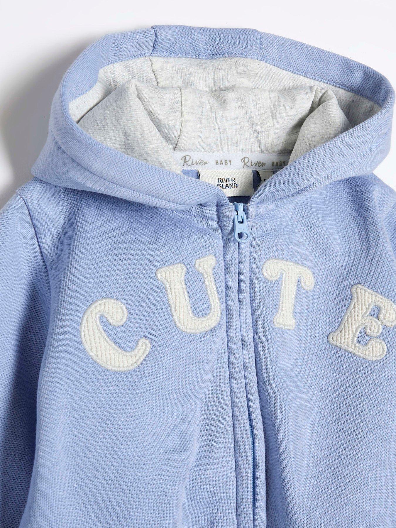 Image 5 of 5 of River Island Baby Baby Boys Hoodie And Sock 3 Piece Set - Blue