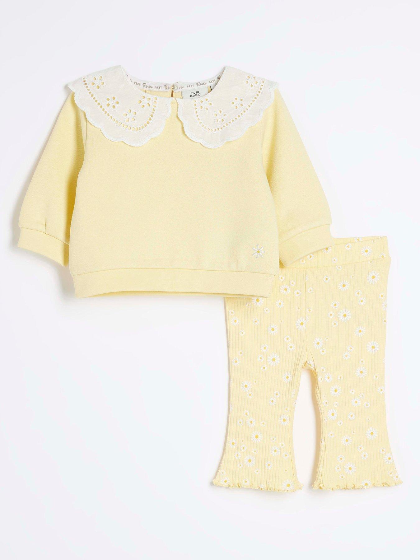 river-island-baby-baby-girls-broderie-daisy-sweatshirt-set-lemon-yellow