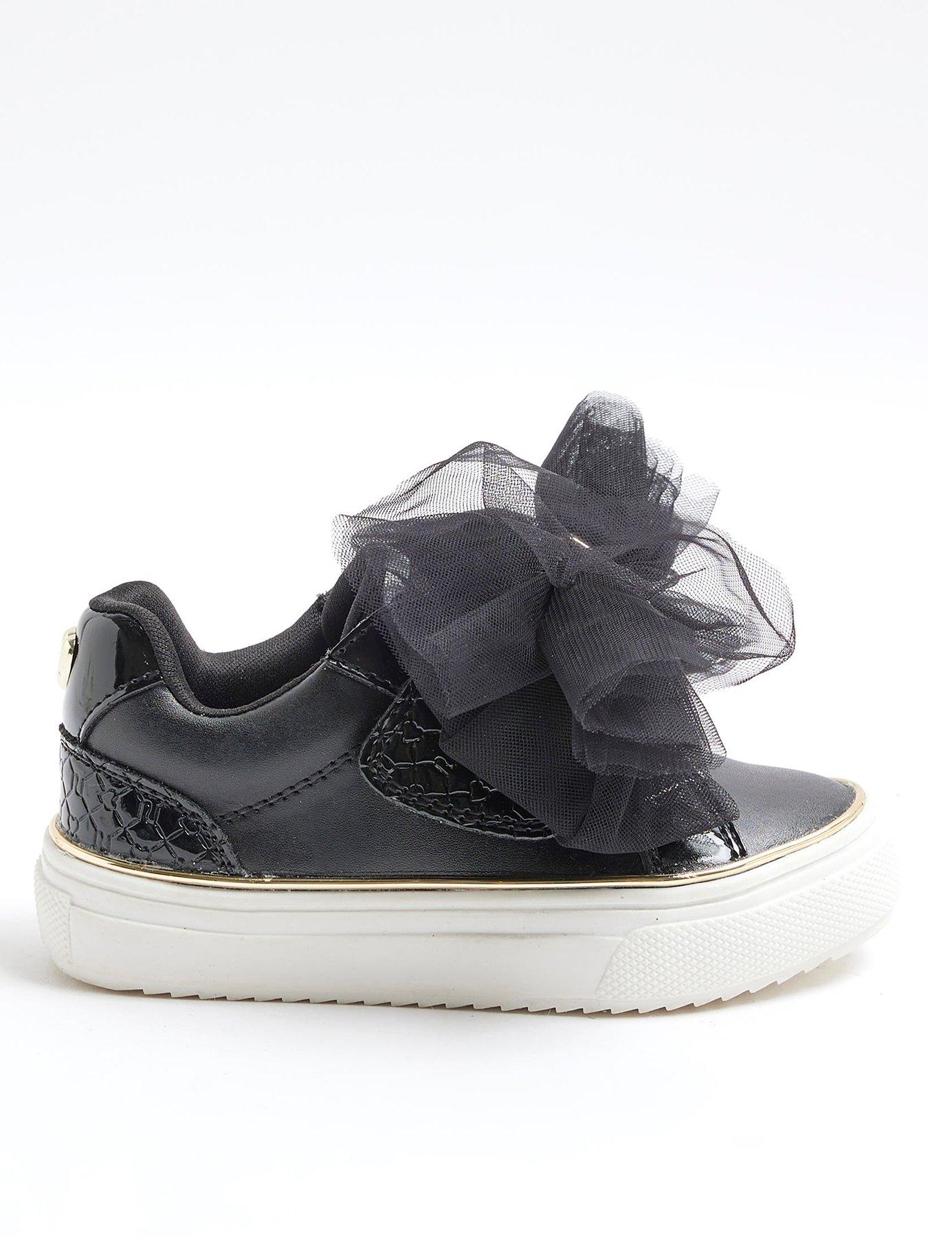 river-island-mini-girls-bow-velcro-trainers-black