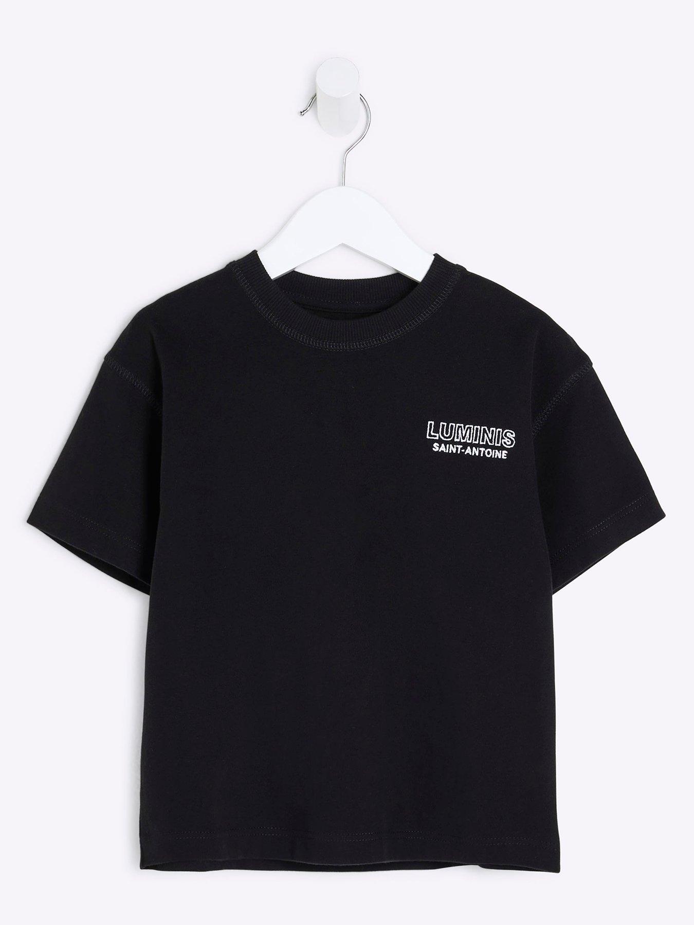 Image 1 of 4 of River Island Mini Boys T-Shirt - Black