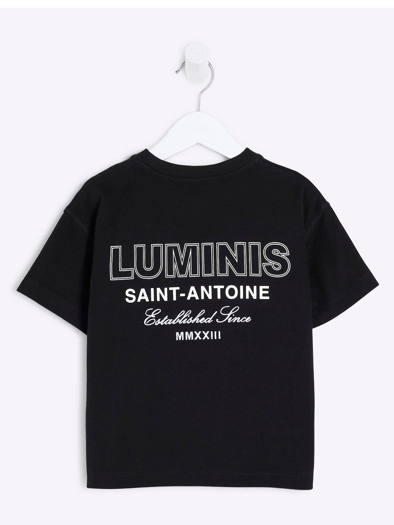 Image 2 of 4 of River Island Mini Boys T-Shirt - Black