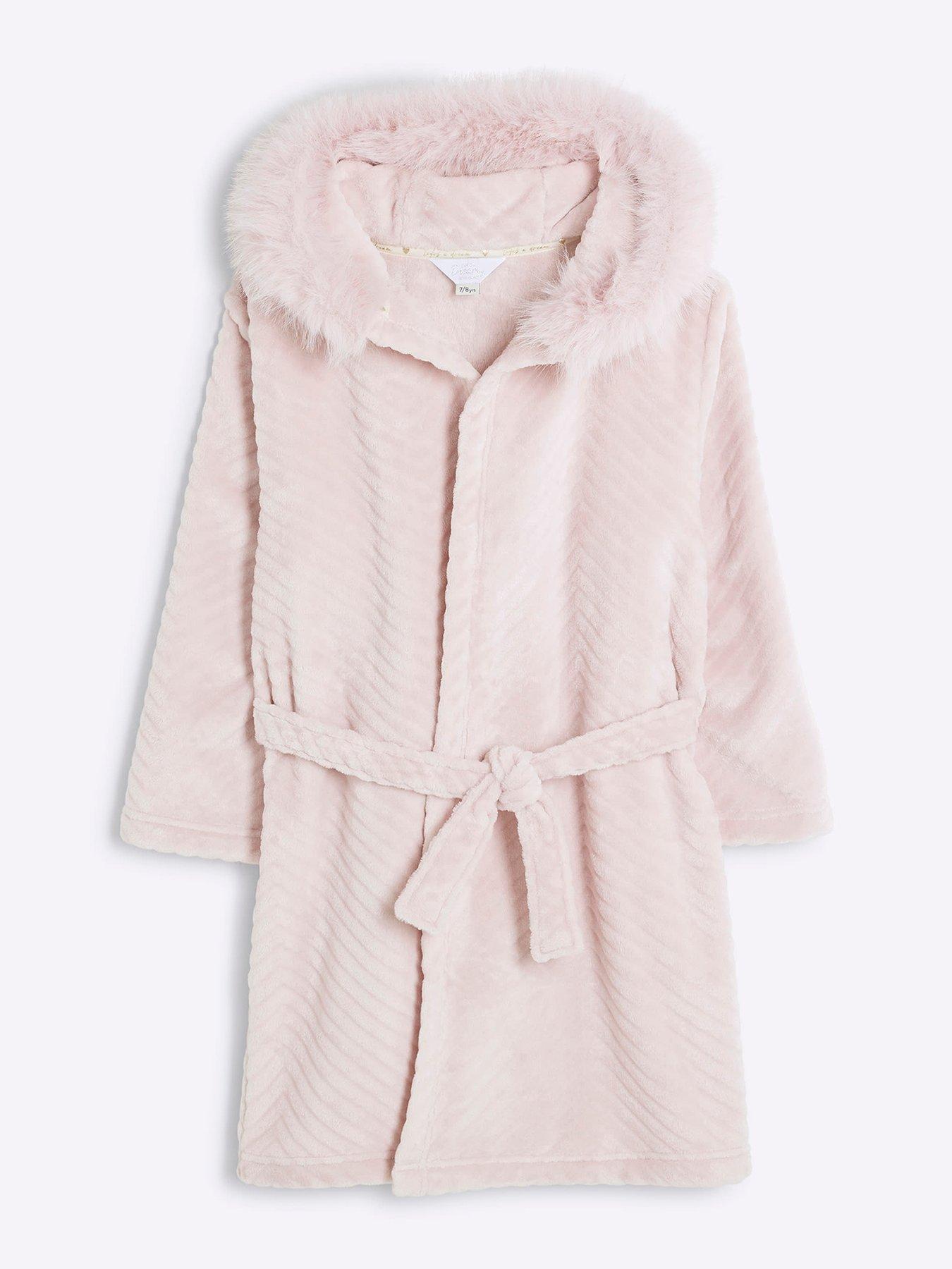 river-island-girls-faux-fur-hooded-robe-pink