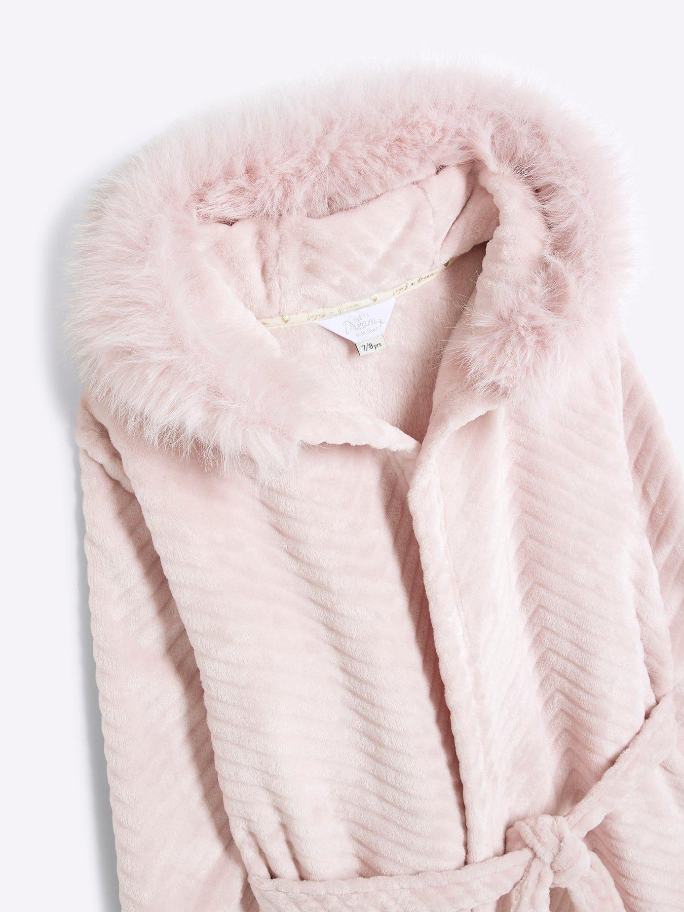 river-island-girls-faux-fur-hooded-robe-pinkdetail