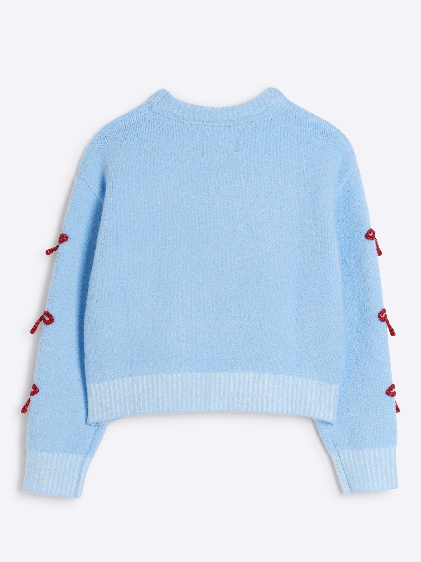 river-island-girls-santa-baby-christmas-jumper-blueoutfit