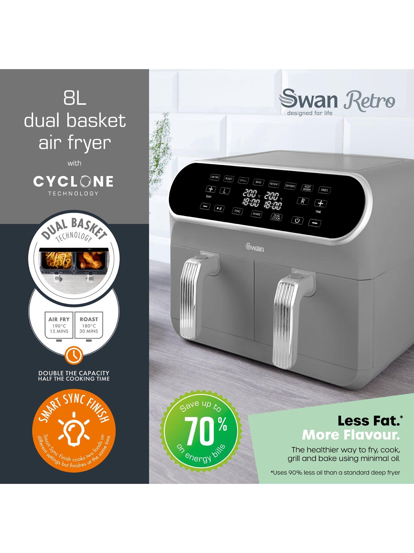 swan-retro-8l-dual-air-fryer-greystillFront