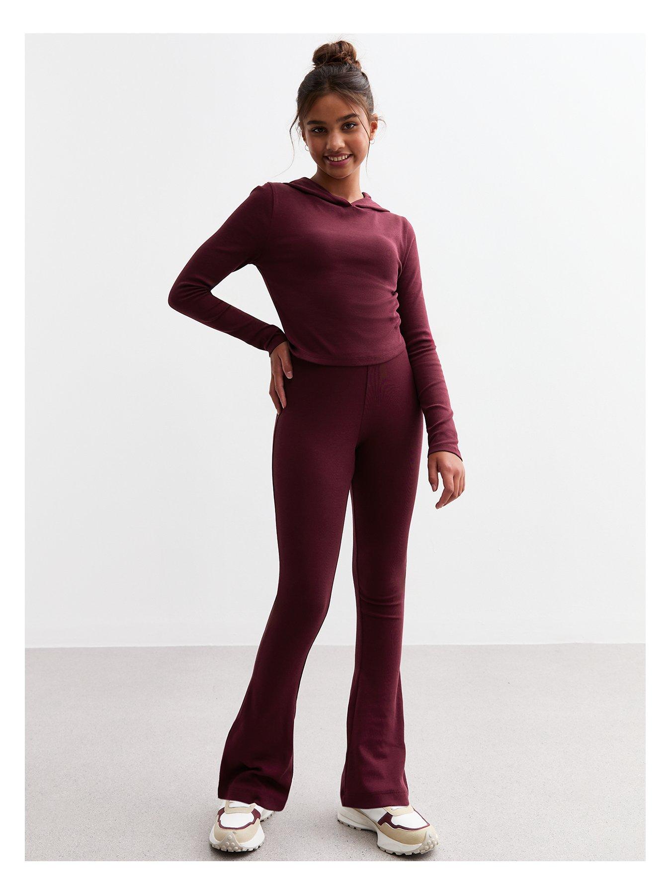 new-look-915-girls-burgundy-flared-leggings