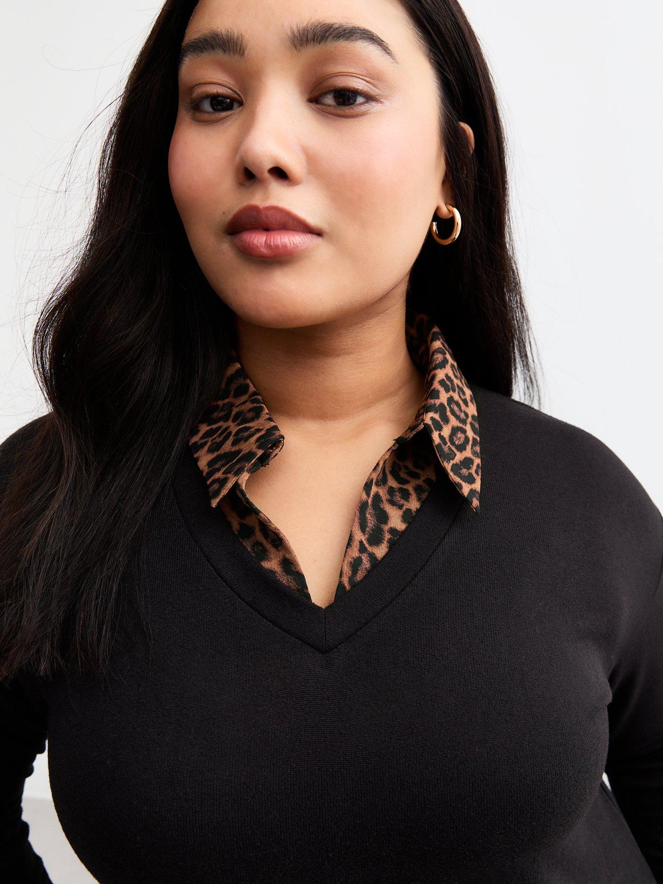 new-look-curves-black-soft-touch-leopard-print-sleeve-topoutfit