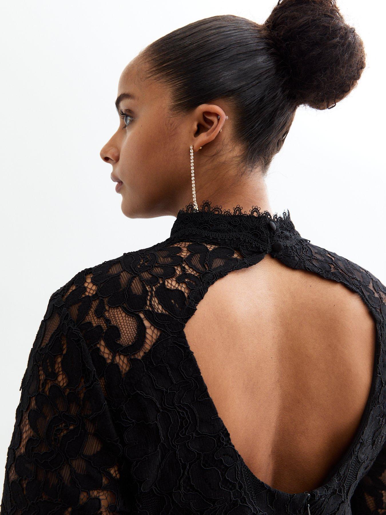 new-look-black-lace-high-neck-mini-dressdetail