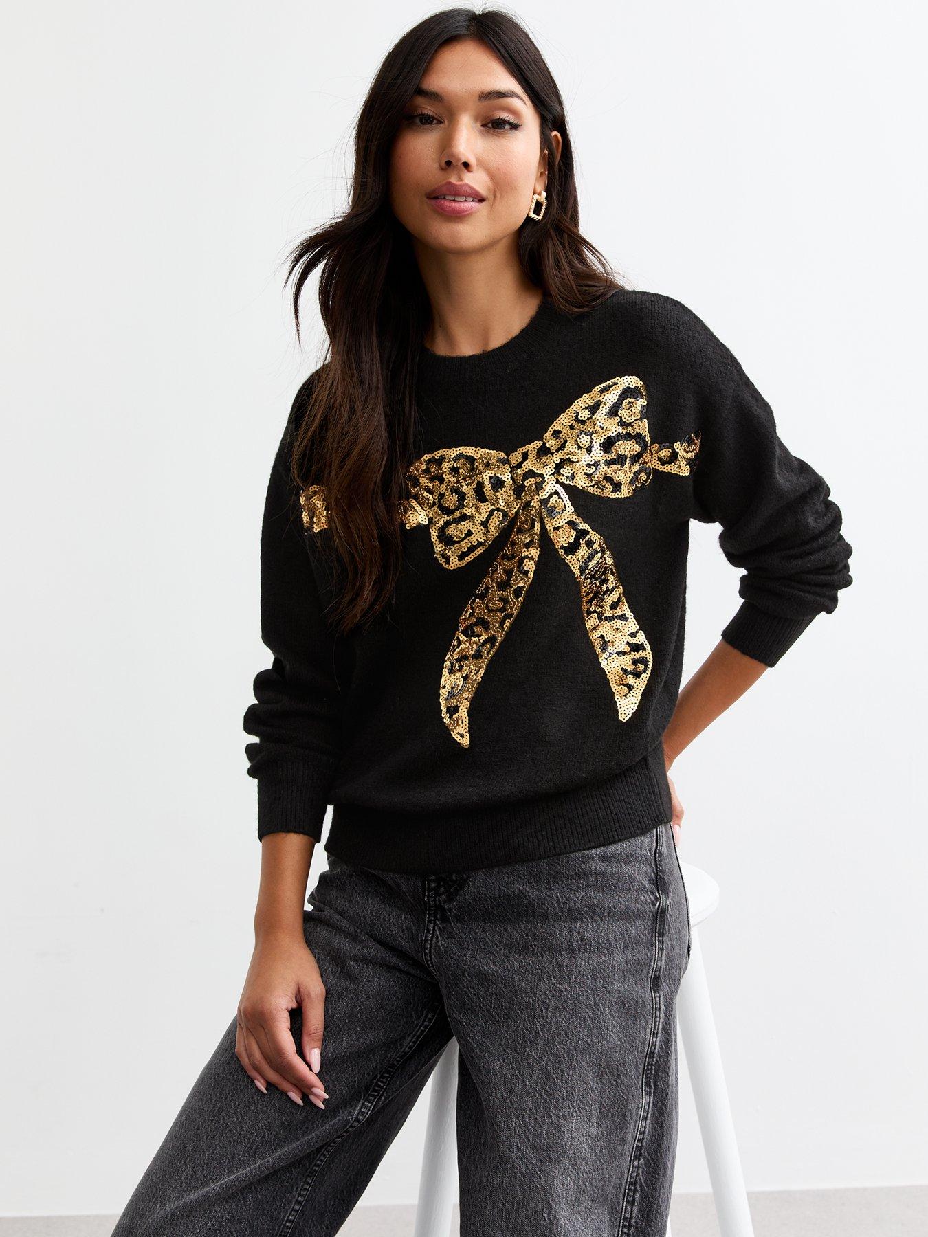 new-look-black-christmas-leopard-bow-embellished-jumper