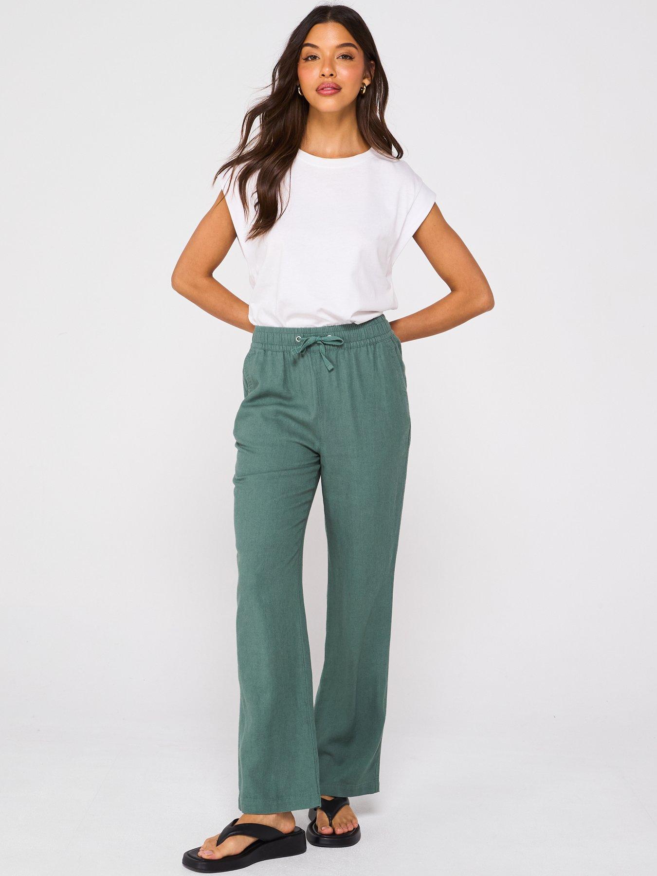 Image 4 of 6 of Everyday Linen Blend Trousers - Khaki