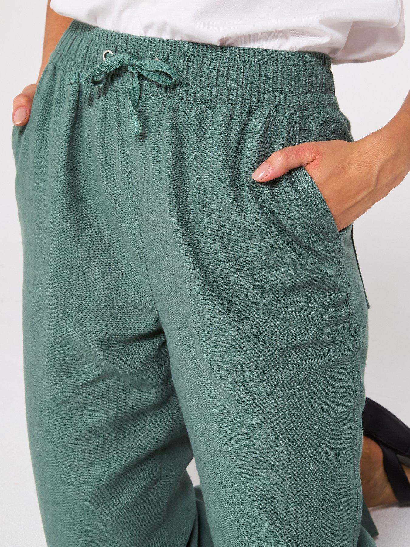 Image 5 of 6 of Everyday Linen Blend Trousers - Khaki
