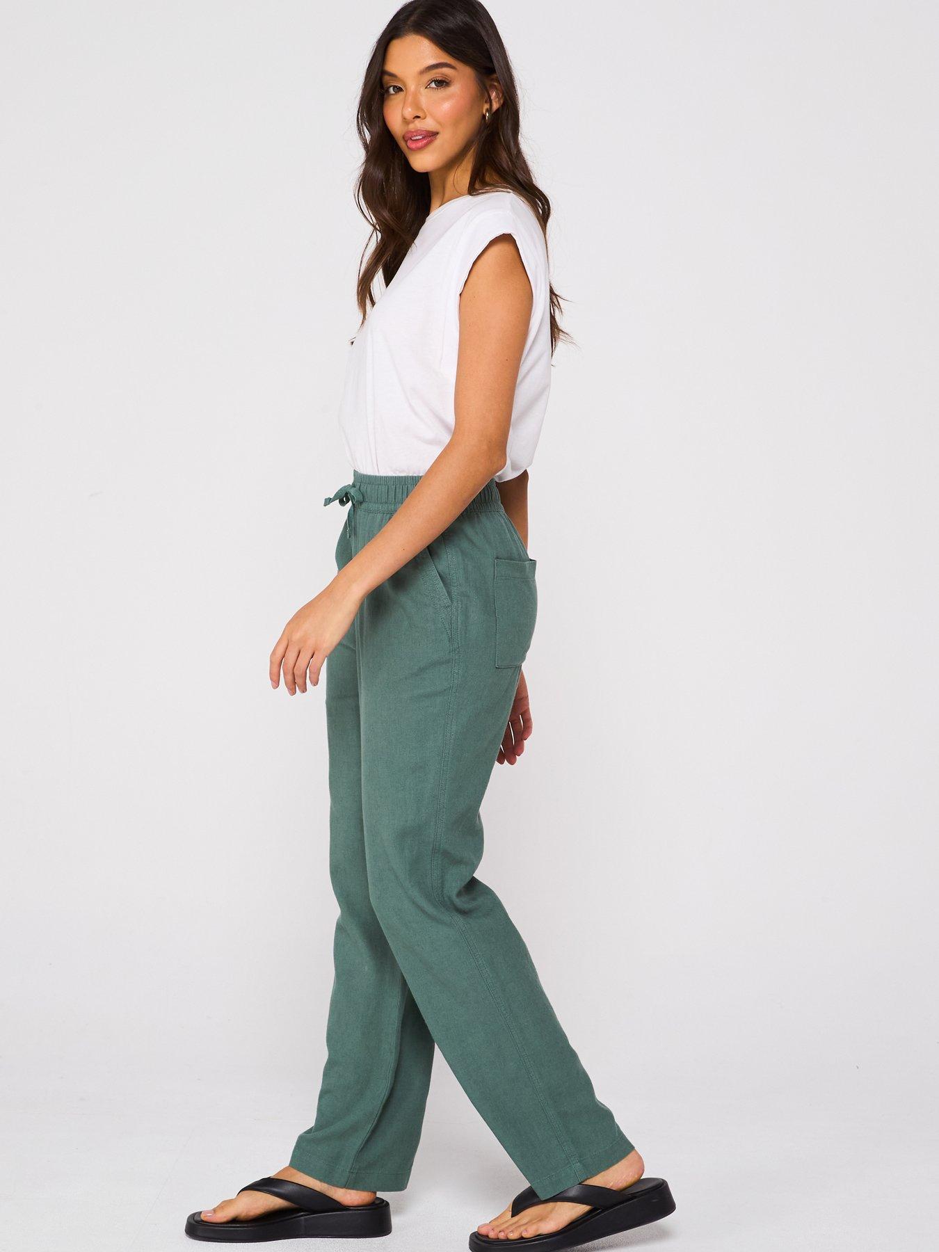 Image 6 of 6 of Everyday Linen Blend Trousers - Khaki