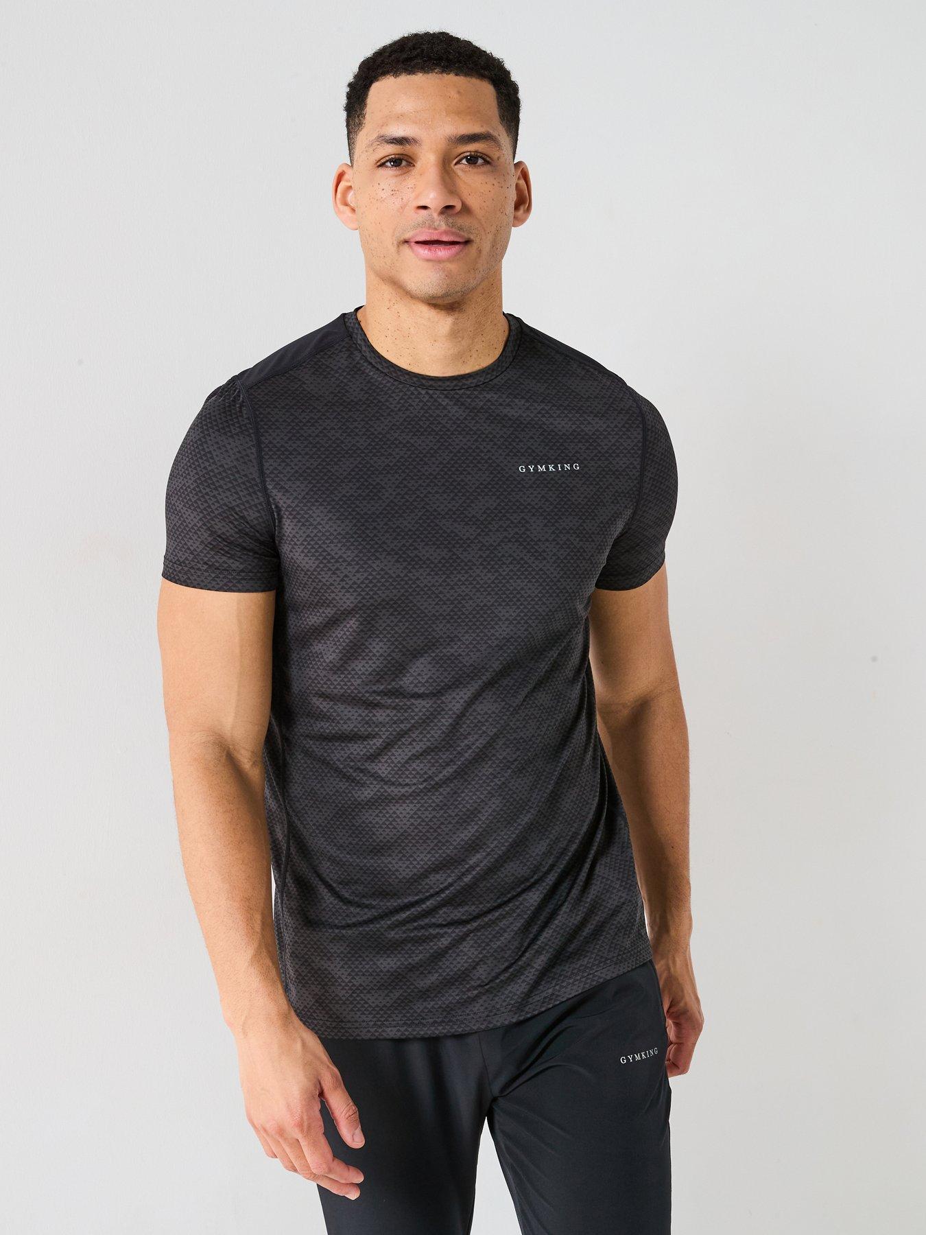 Image of Gym King Men's Enigma All Over Print Tee - Black