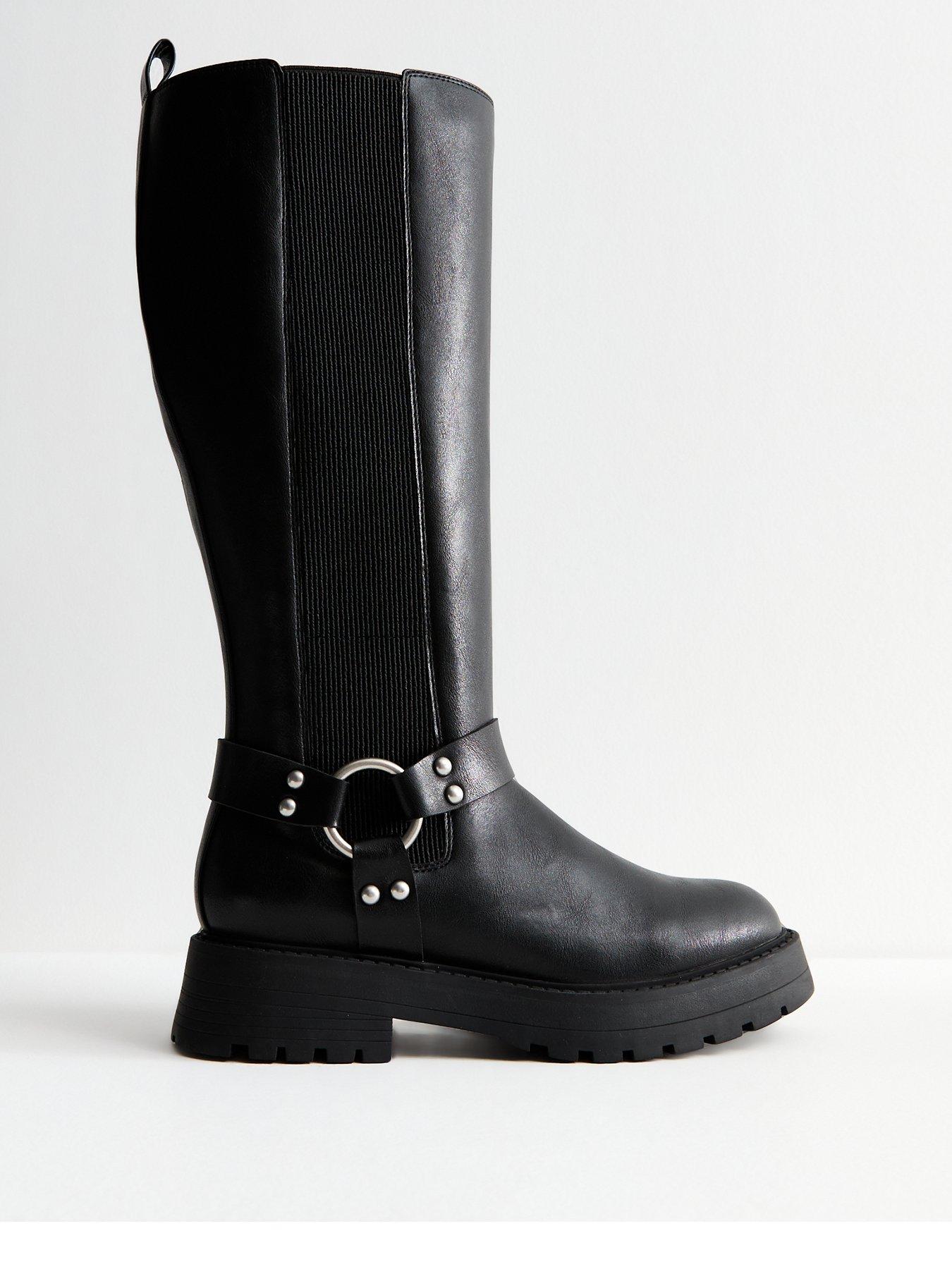 new-look-wide-fit-triple-strap-buckle-faux-leather-knee-high-boots-blackfront