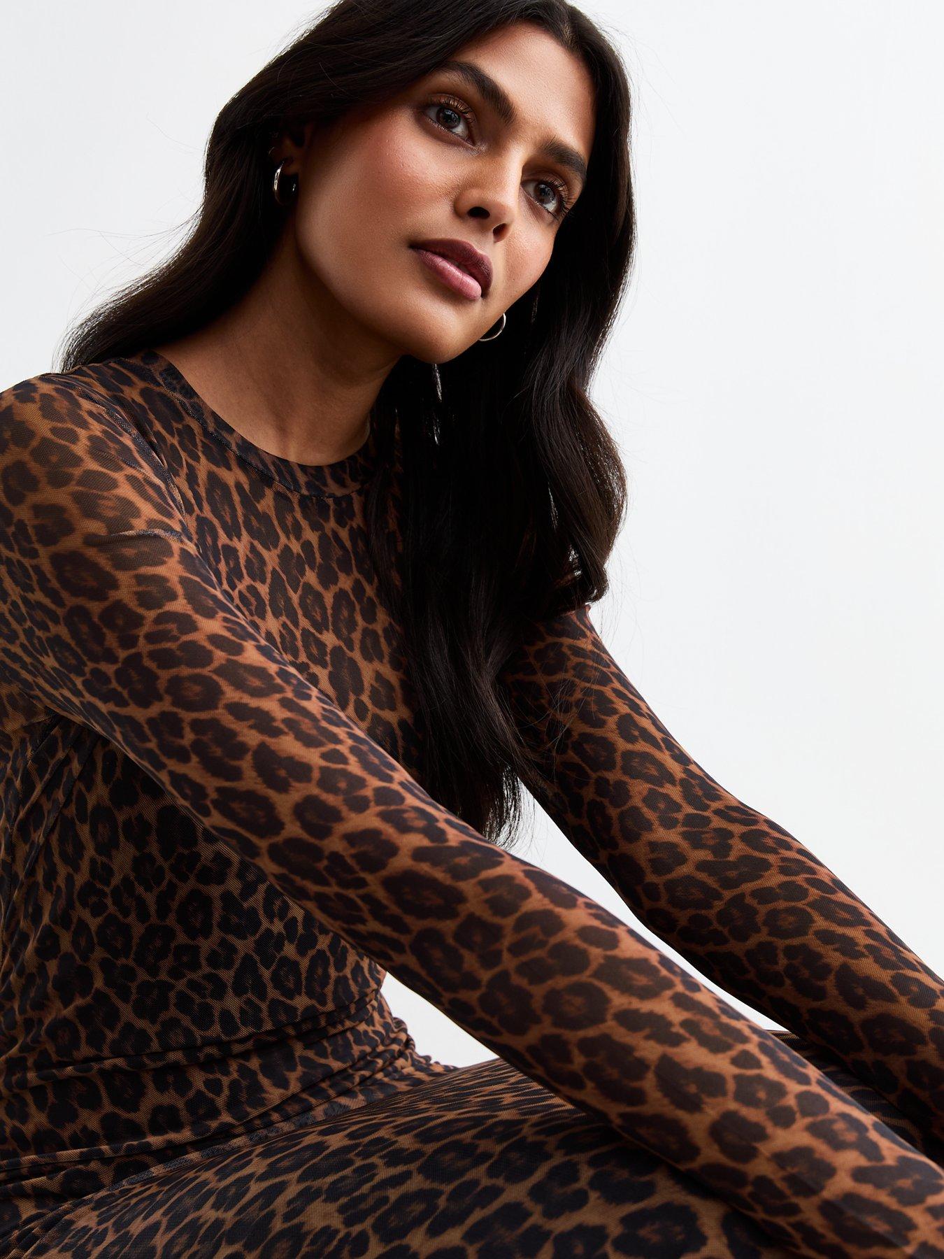 new-look-brown-leopard-long-sleeve-midi-dress-printoutfit